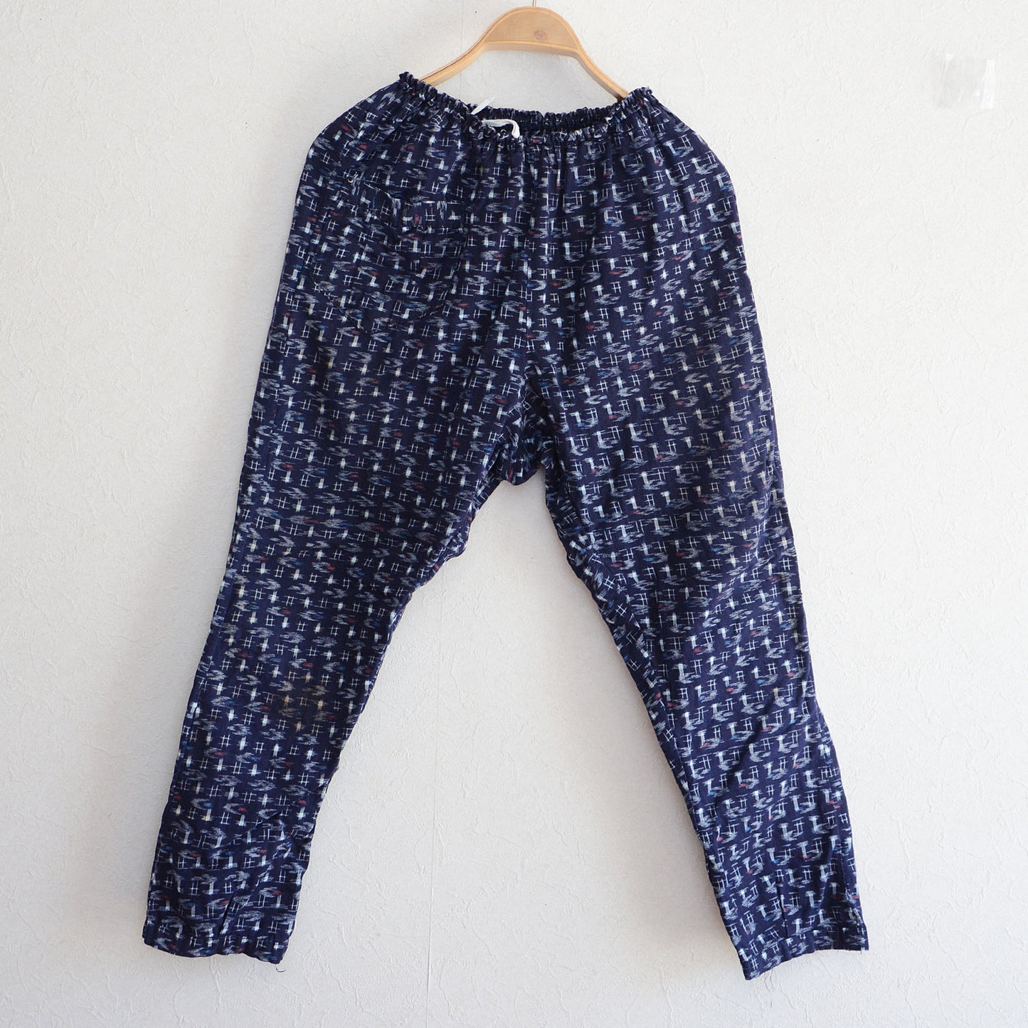Monpe Pants Noragi Japanese Fabric Vintage Kasuri Pattern