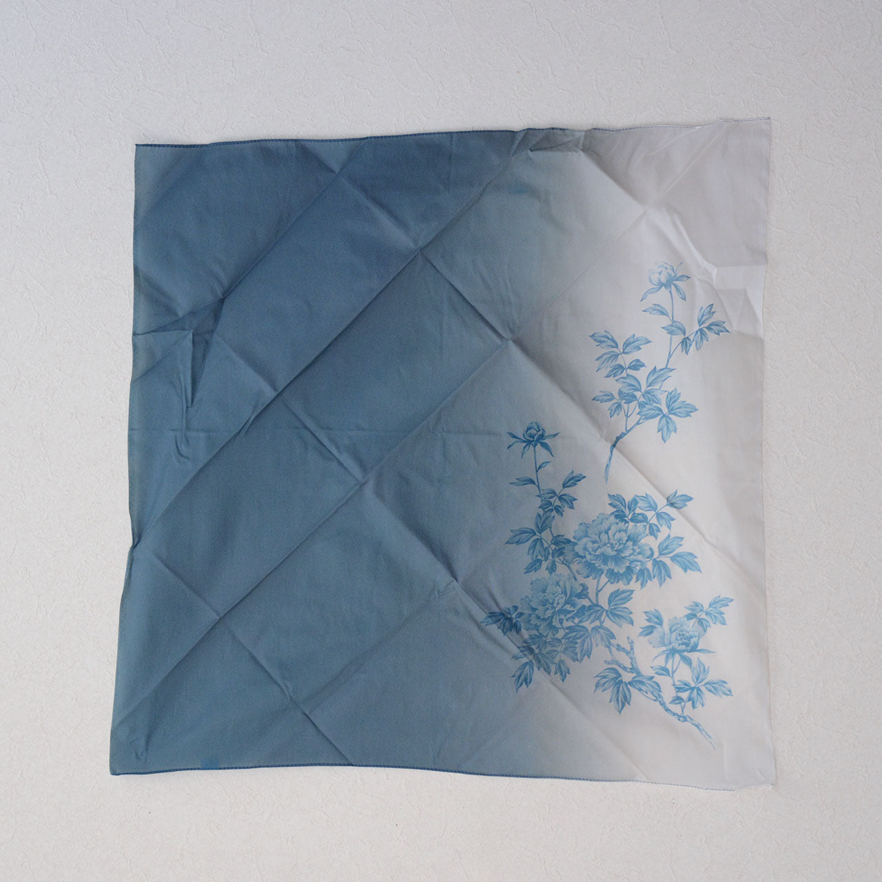 1970-80s nylon Japanese wrapping cloth with floral print