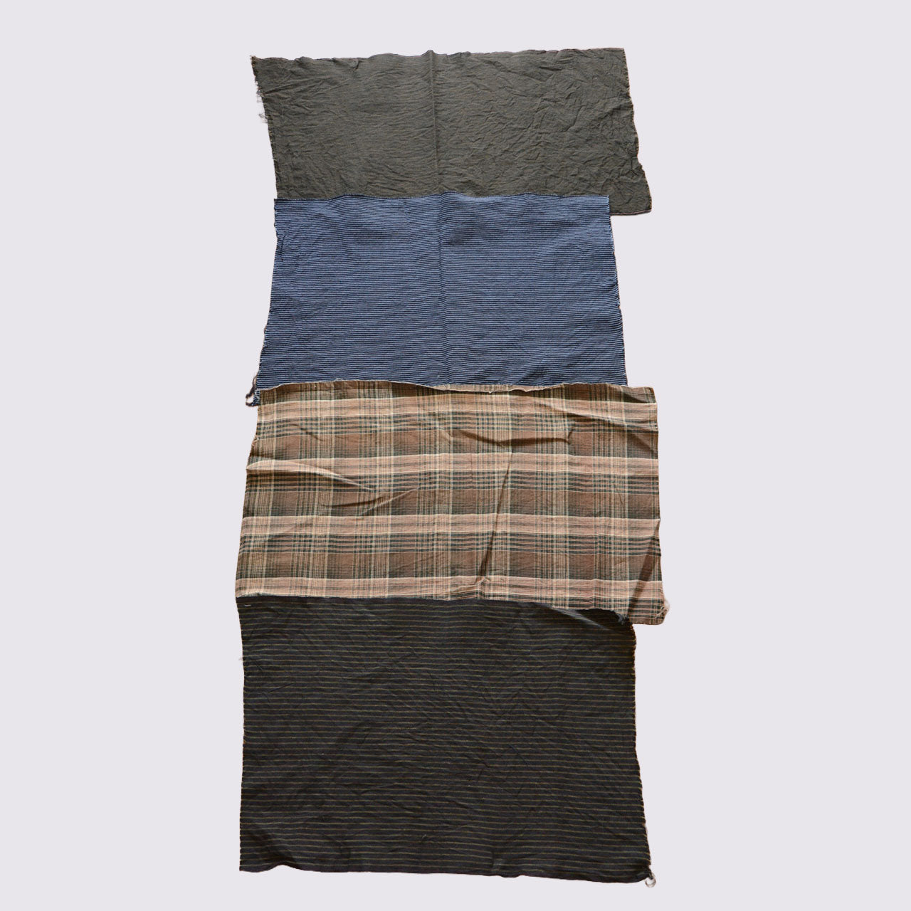 Japanese vintage fabric pieces for sashiko, patchwork, and handmade crafts