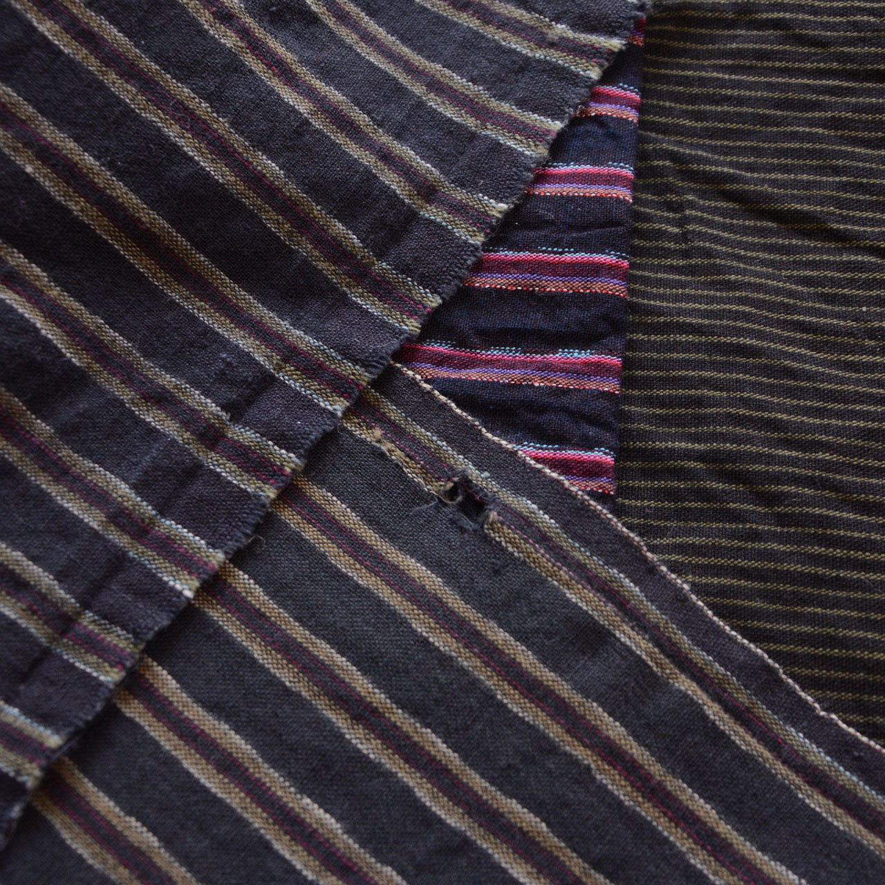 Vintage Japanese Cotton Stripes – 5 Assorted Pieces for Handcrafting B16