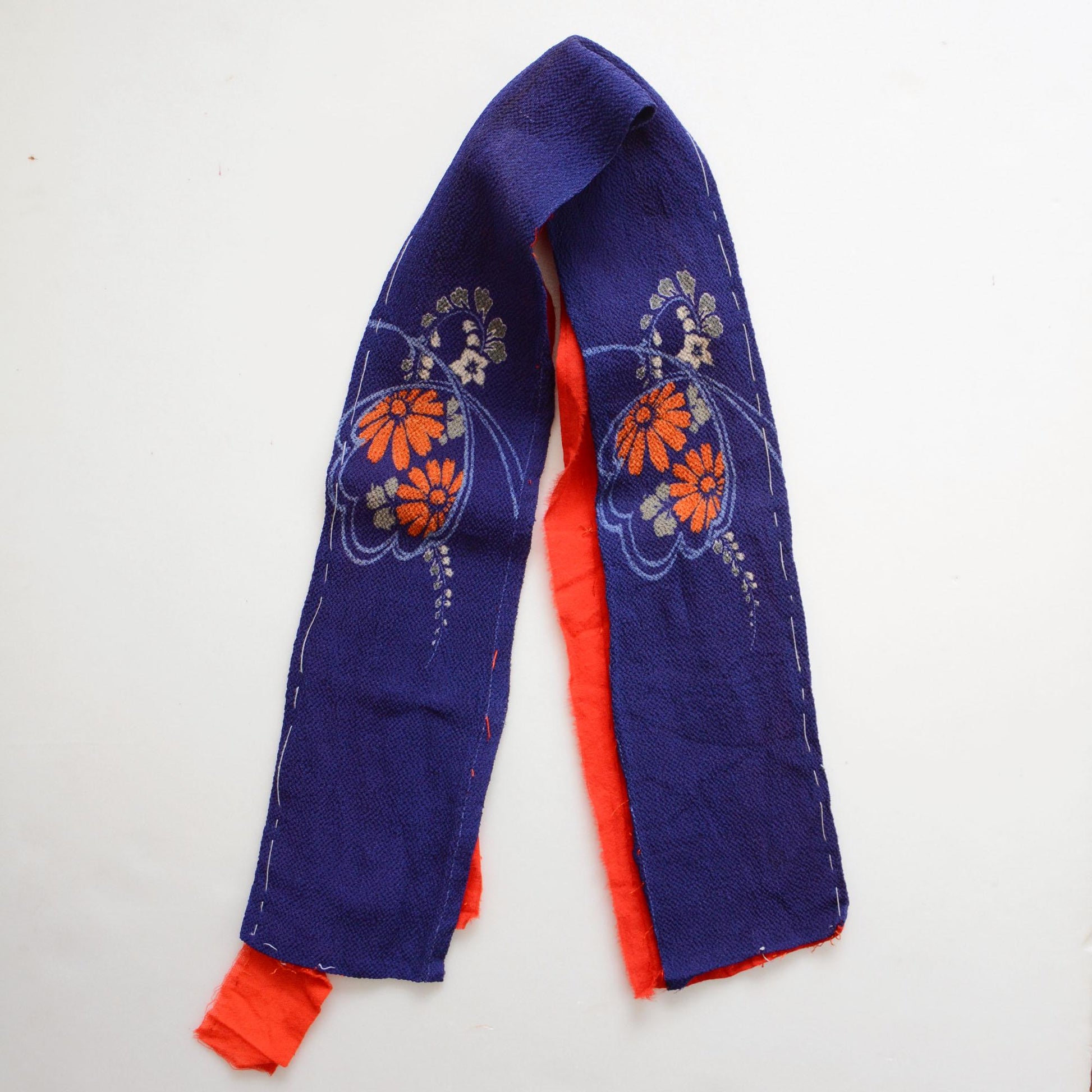 Floral juban collar fabric for textile art and collage