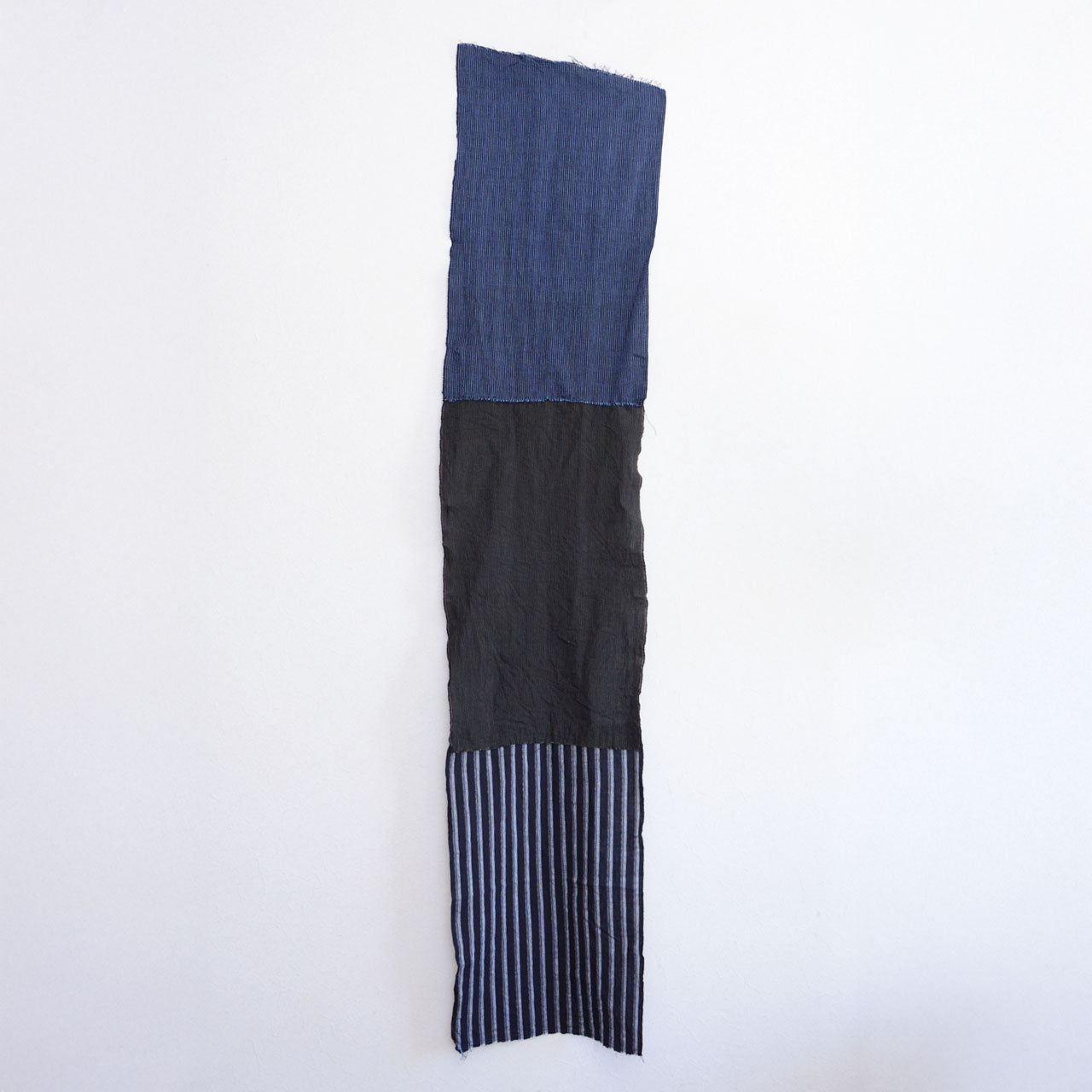 Hand-stitched cotton scarf made from antique Japanese textiles