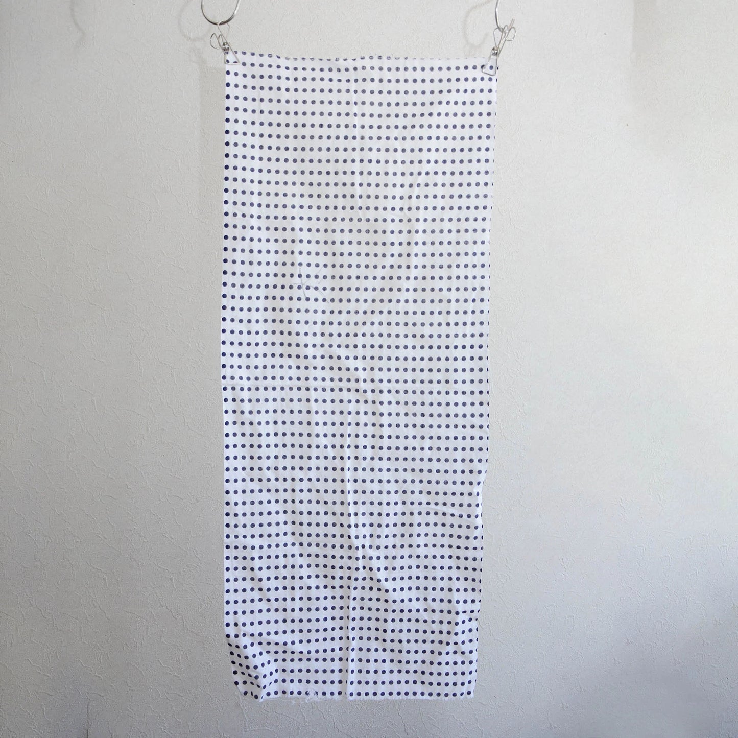 Front view of traditional Japanese Mameshibori patterned tenugui