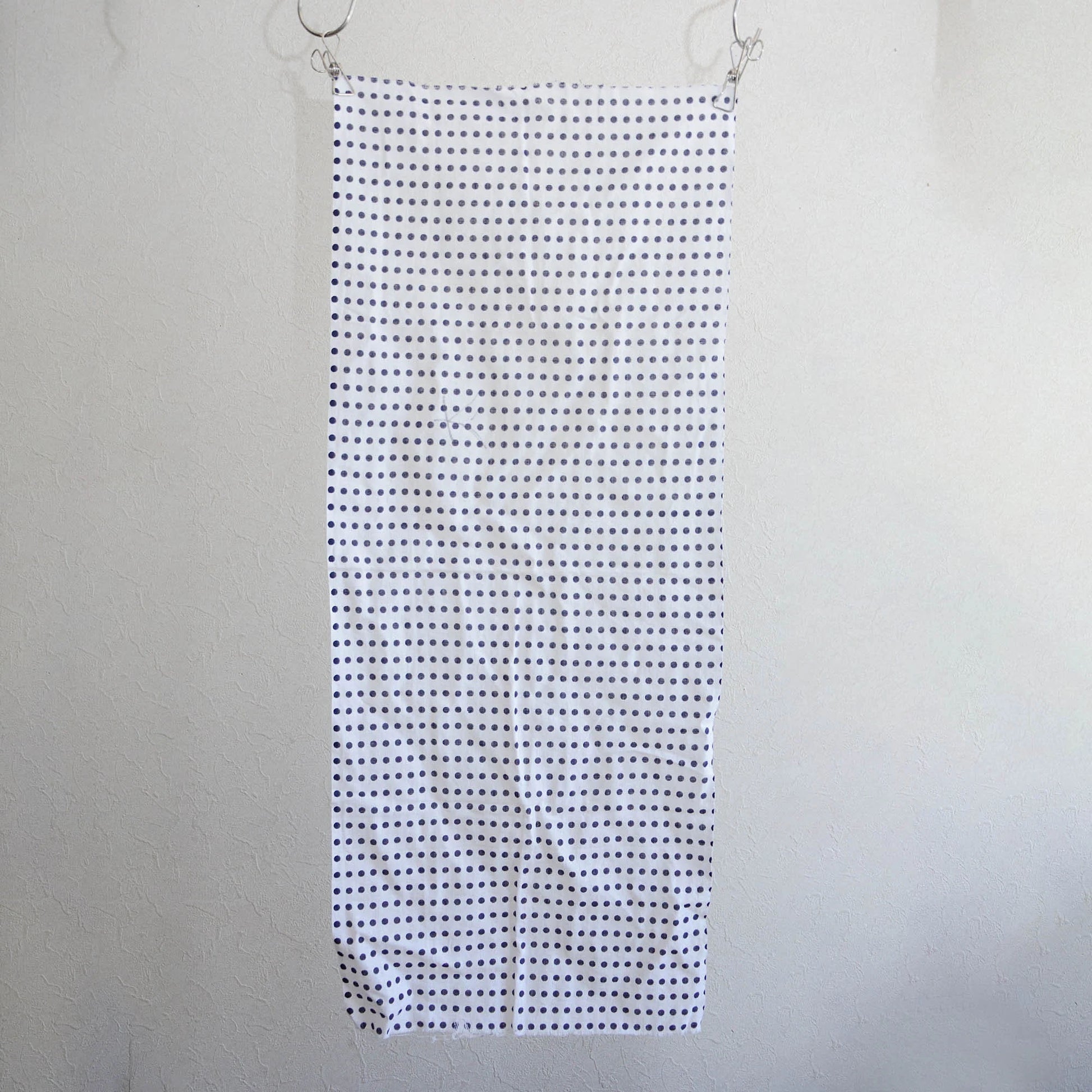 Front view of traditional Japanese Mameshibori patterned tenugui