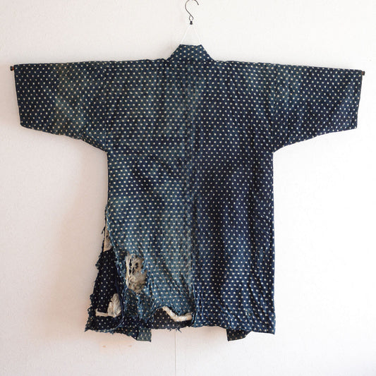 boro hanten jacket haori kimono indigo kasuri fabric japan vintage