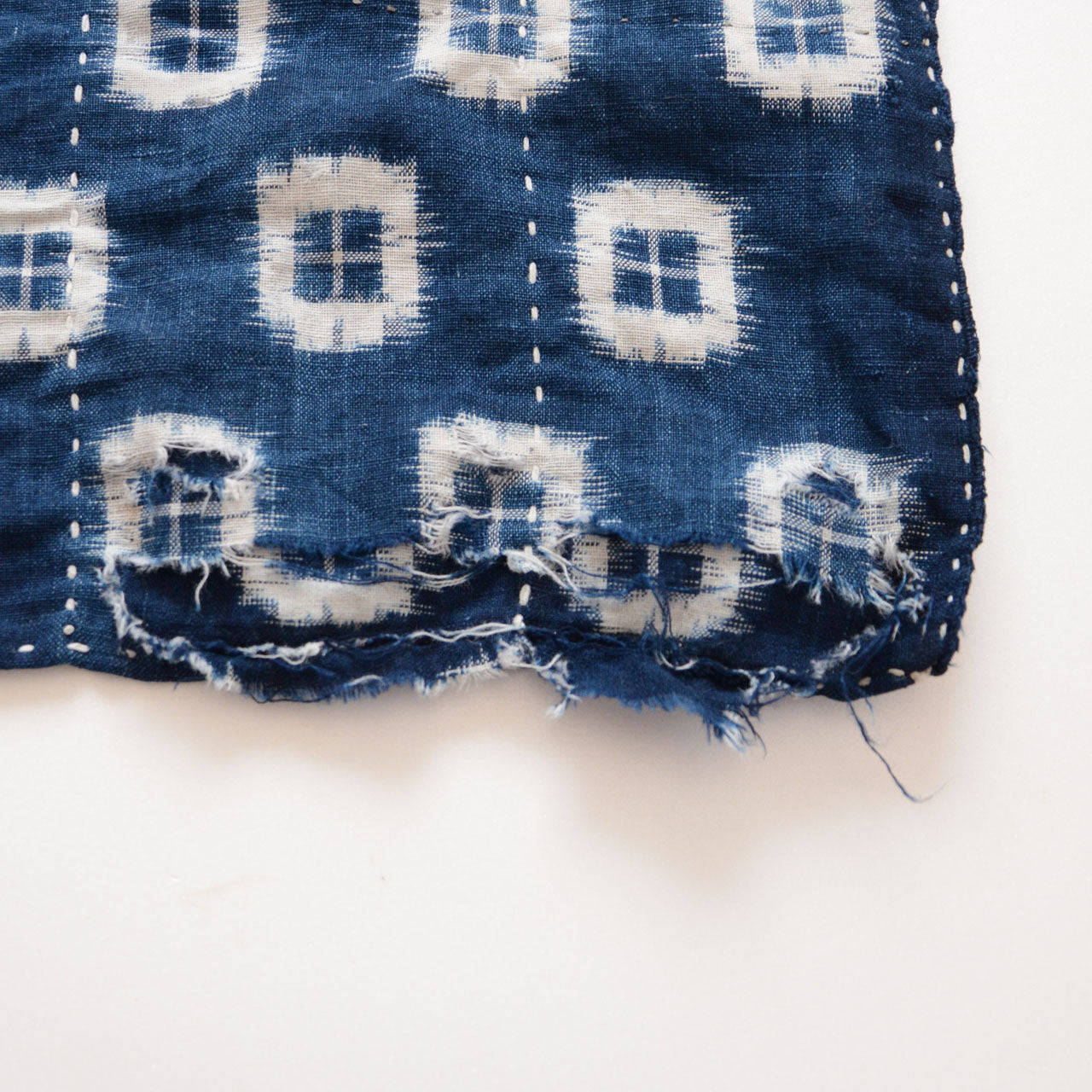 Mid-20th century Japanese patched and repaired indigo cotton zoukin