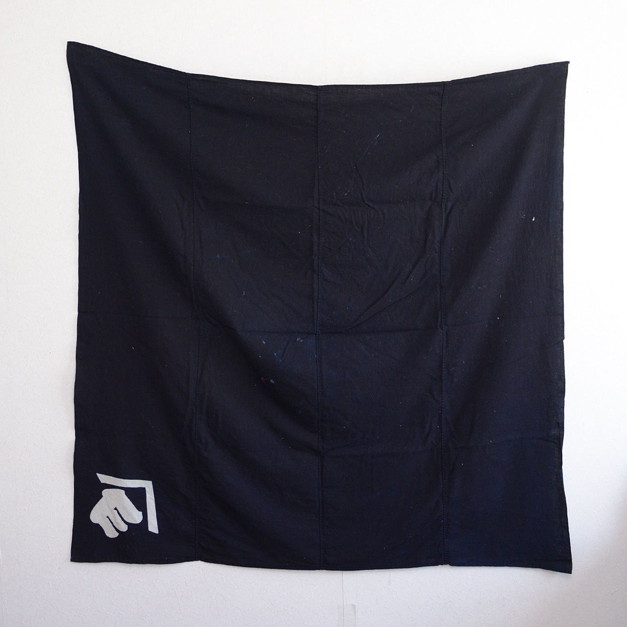 Japanese antique cotton furoshiki dyed with natural indigo