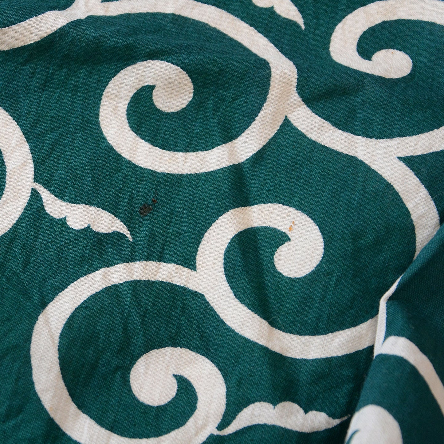 Karakusa Furoshiki Wrapping Cloth Japanese Fabric Cotton Vintage Green Large