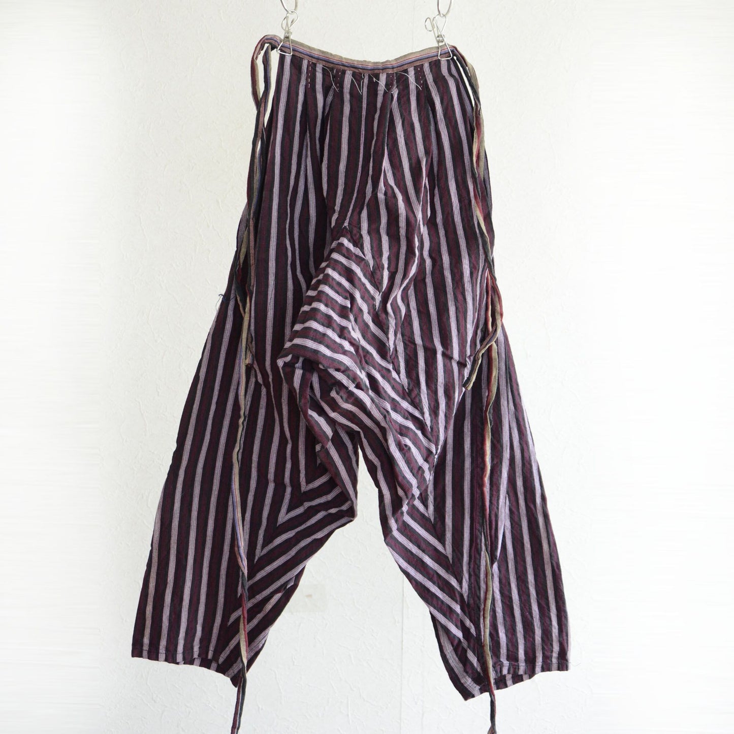 Monpe Pants Noragi Japanese Fabric Vintage Cotton Stripe Pattern