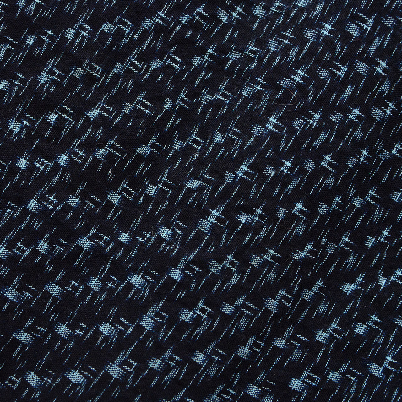 Authentic Japanese vintage cotton textile with rustic texture and kasuri design