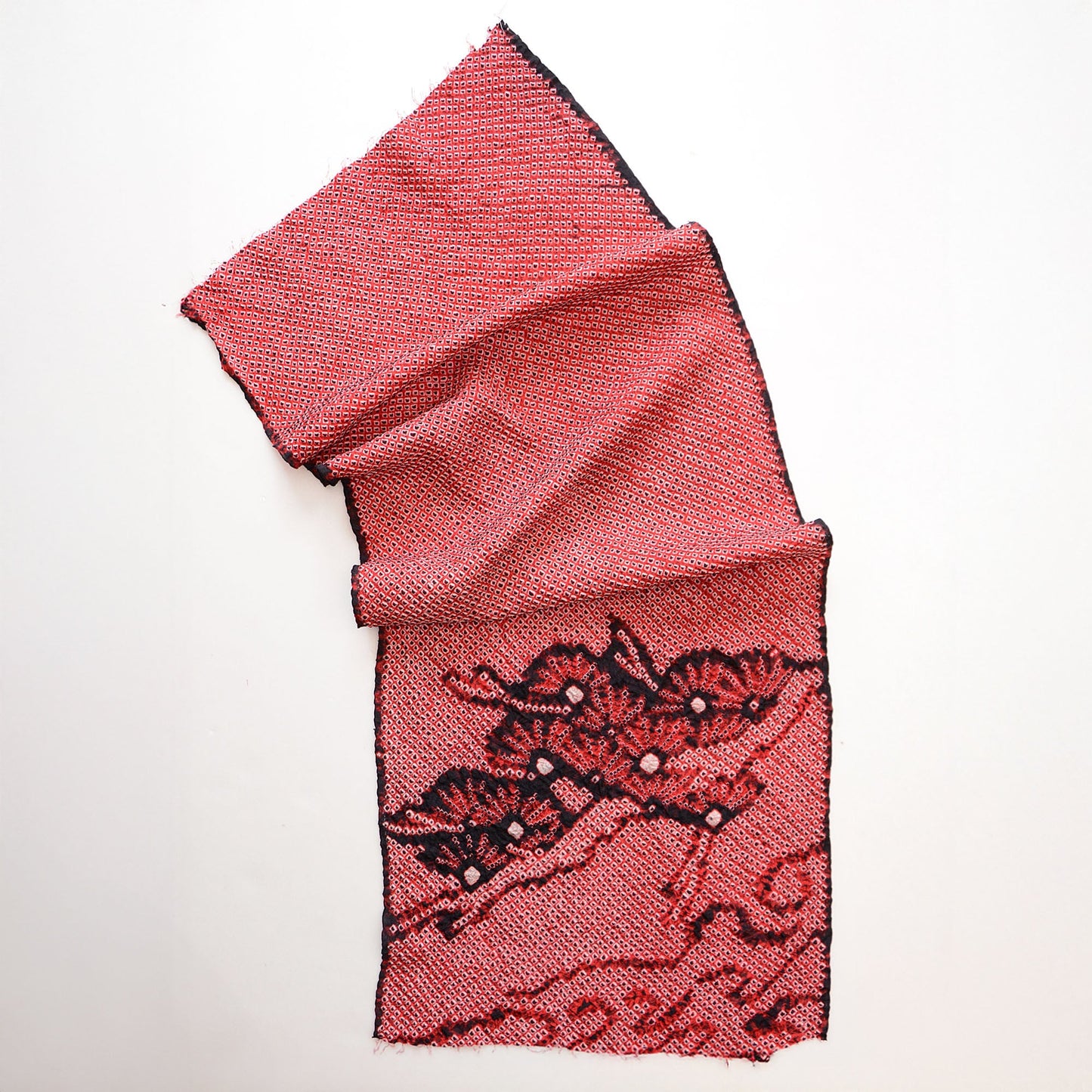 Japanese Silk Obiage Scarf Red Japan Vintage Coordination with clothes is also nice 2