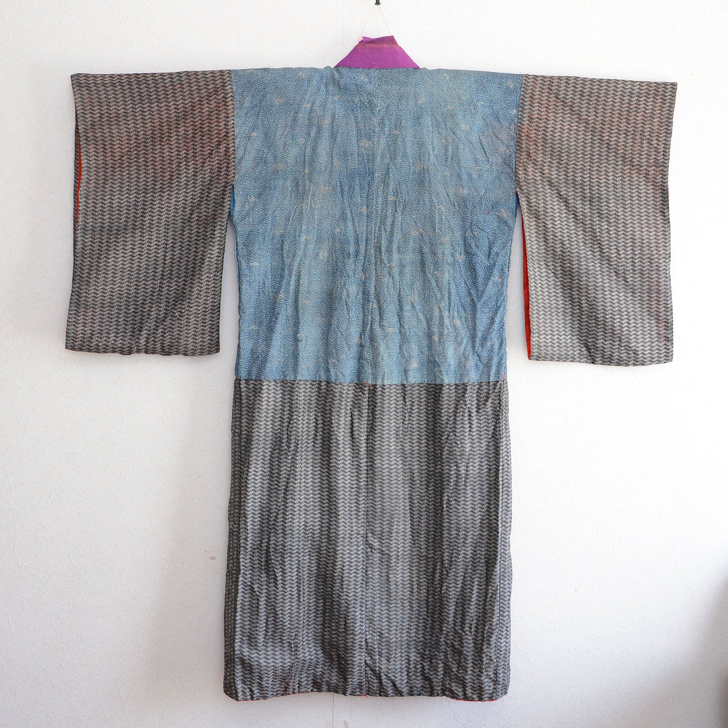 Juban For Women Kimono Robe Long Crazy Pattern Butterfly Japan Vintage