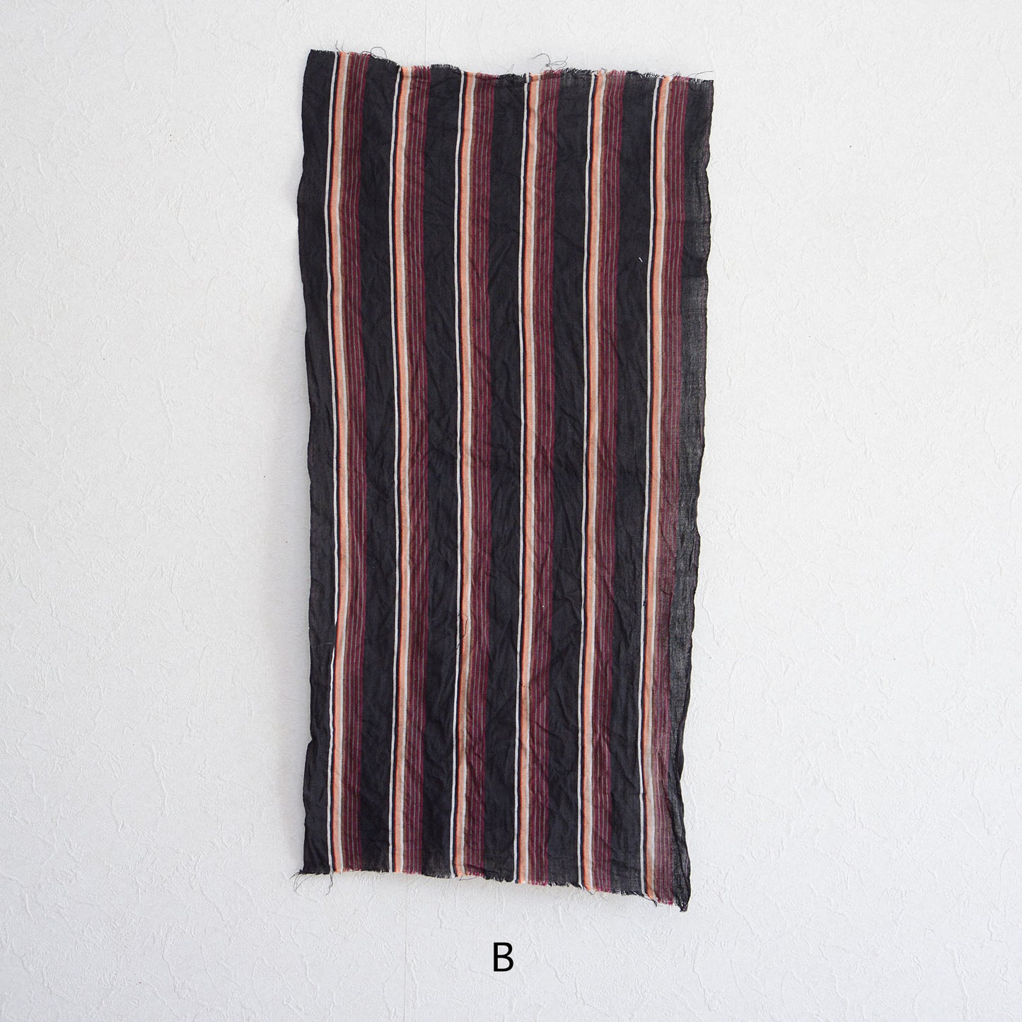 Japanese Fabric Scraps Set Cotton Stripe Pattern Vintage B5