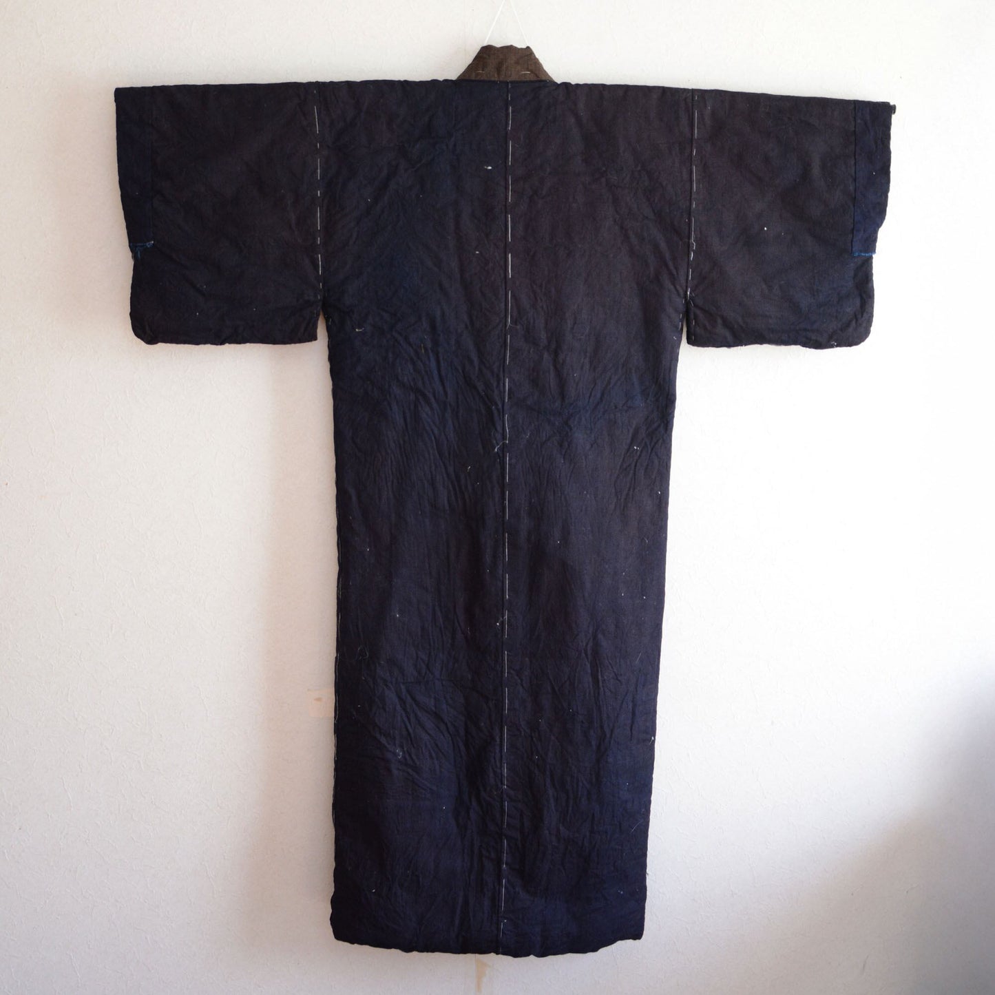 Kimono Padded Jacket Tanzen Indigo Japanese Fabric Cotton Vintage