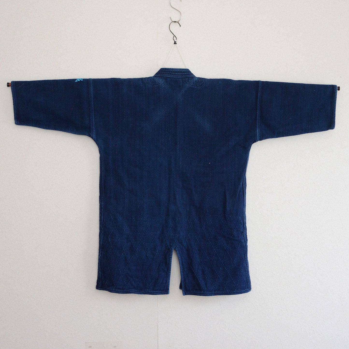 Kendo Gi Sashiko Jacket Indigo Dyed Cotton Japanese Fabric Vintage Made in Japan Kanji Embroidery
