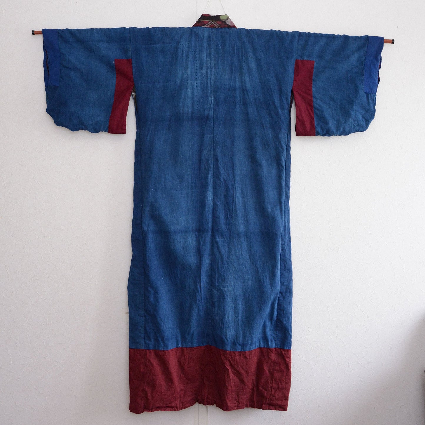Kimono Robe Women Long Japanese Fabric Vintage Indigo