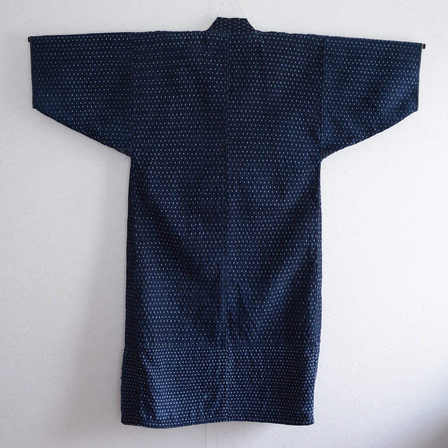 boro sashiko noragi jacket indigo kasuri fabric crazy pattern kimono cotton japan vintage