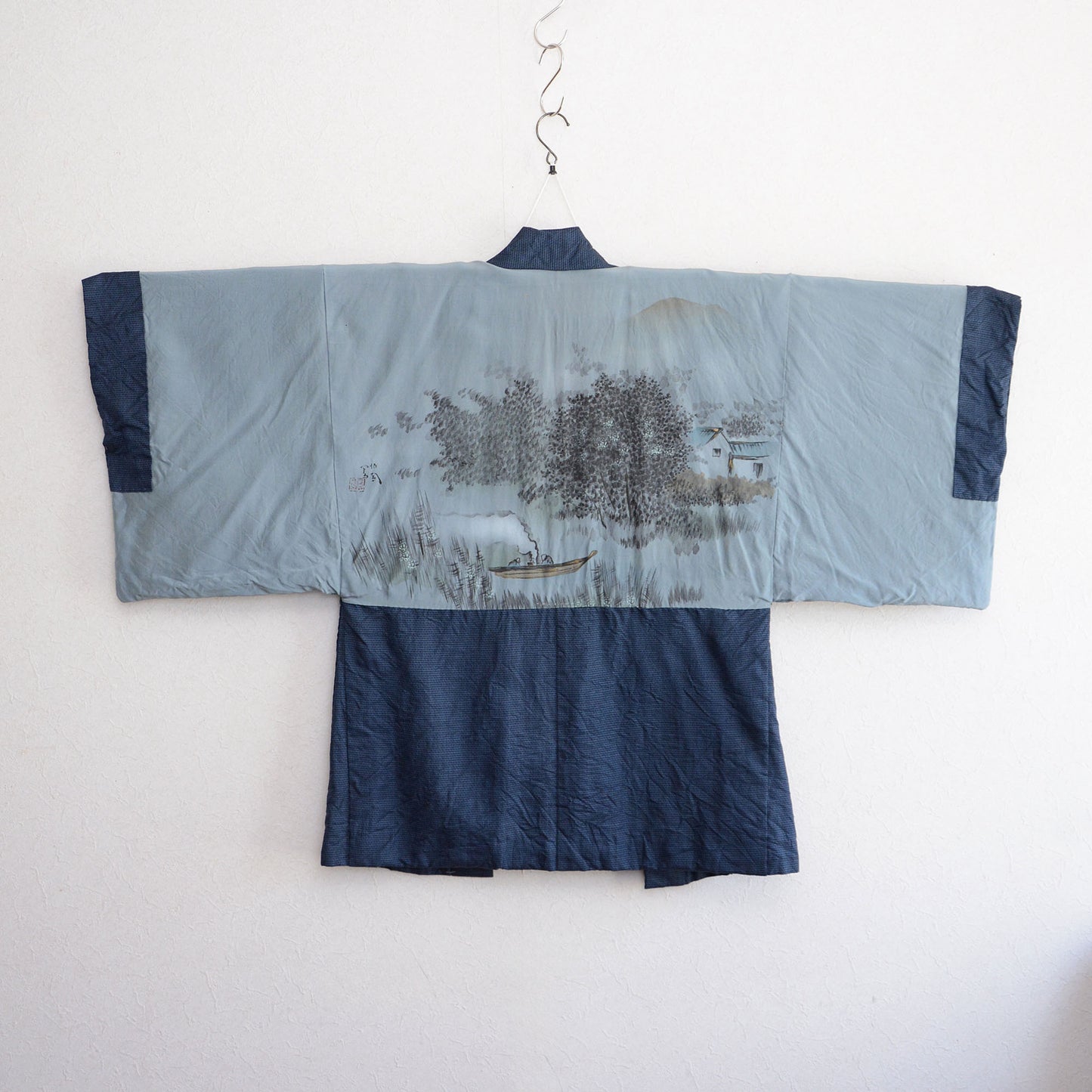 Men’s Haori Kimono｜Elegant Lining Art & Refined Japanese Style｜Vintage Kimono Jacket