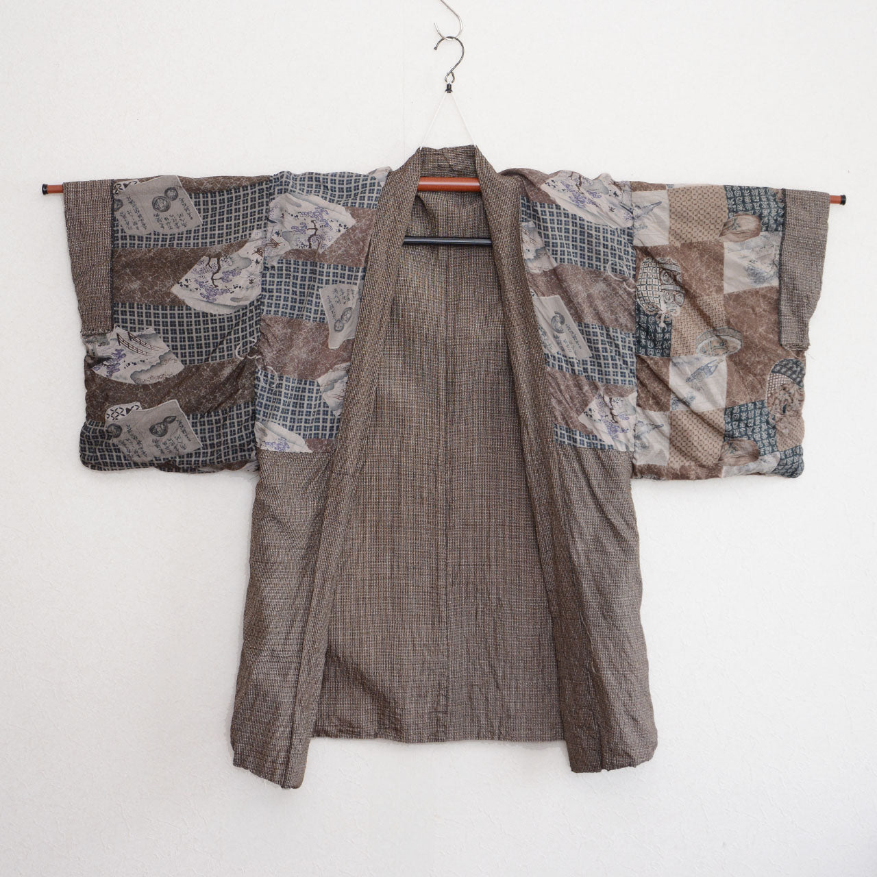 Vintage Japanese Men's Haori Kimono | Traditional Patterned Jacket | Antique Kimono Coat