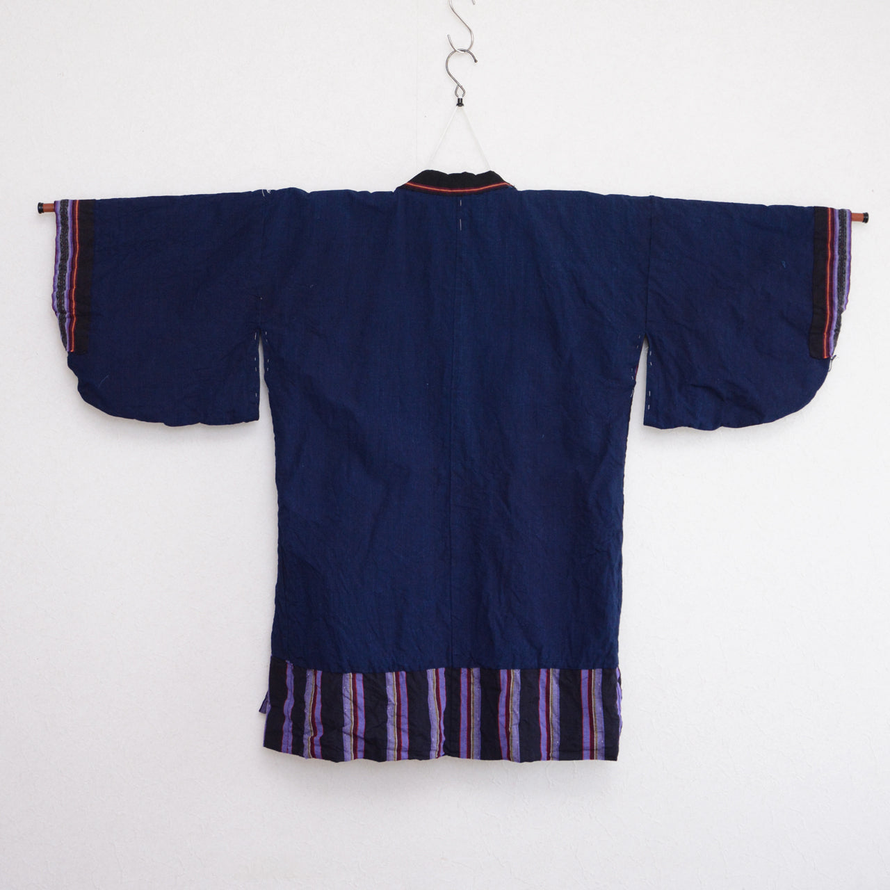 Traditional Japanese farmer’s workwear noragi with striped outer fabric