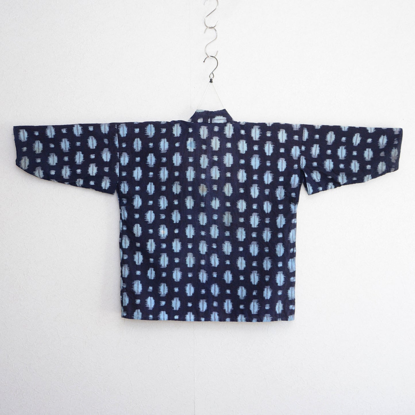 Noragi Jacket Kimono Japanese Fabric Cotton Vintage Indigo Kasuri Pattern