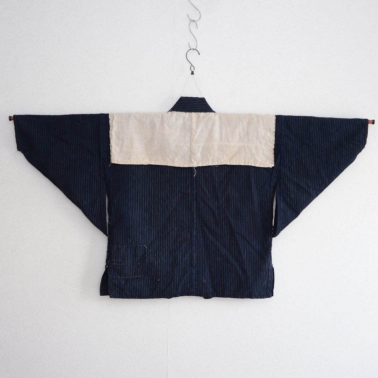 Boro Noragi Jacket Kimono Japanese Fabric Cotton Vintage Patchwork Repair Stripe Pattern