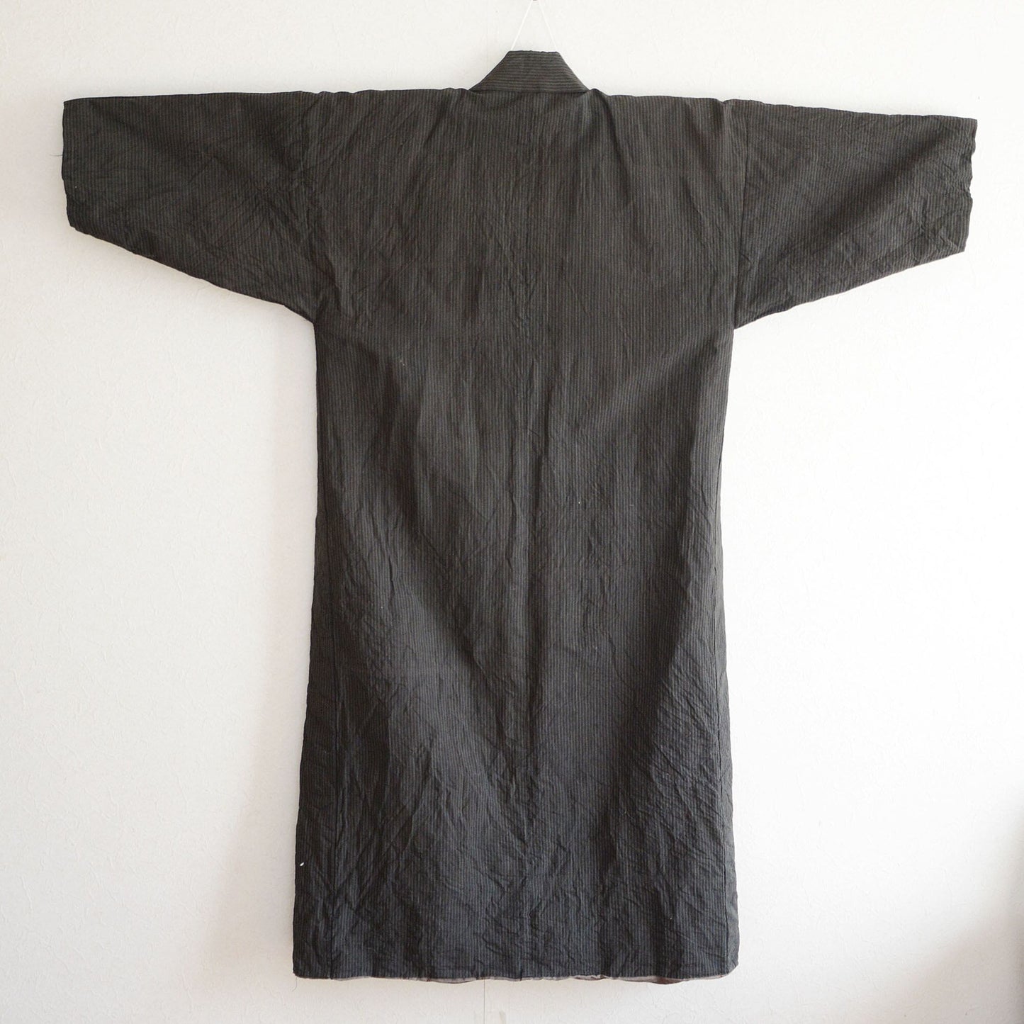 Kimono Robe Long Men Japanese Fabric Cotton Vintage Stripe Pattern
