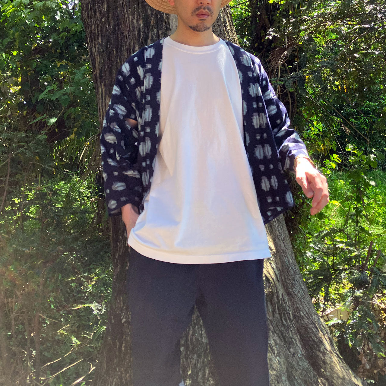Indigo Noragi jacket handcrafted Japan
