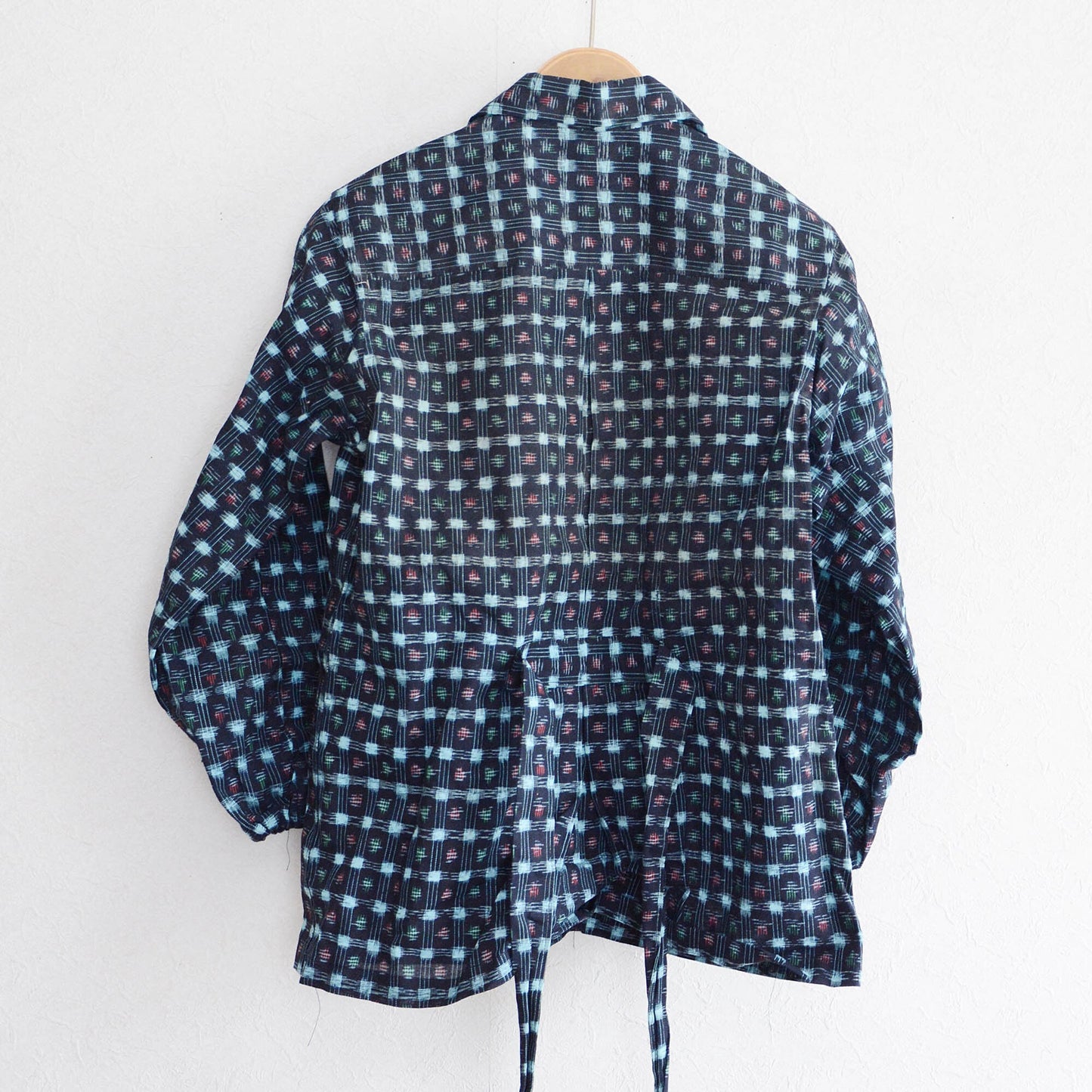 Japanese Fabric Vintage Kasuri Shirt Jacket Cotton Deadstock