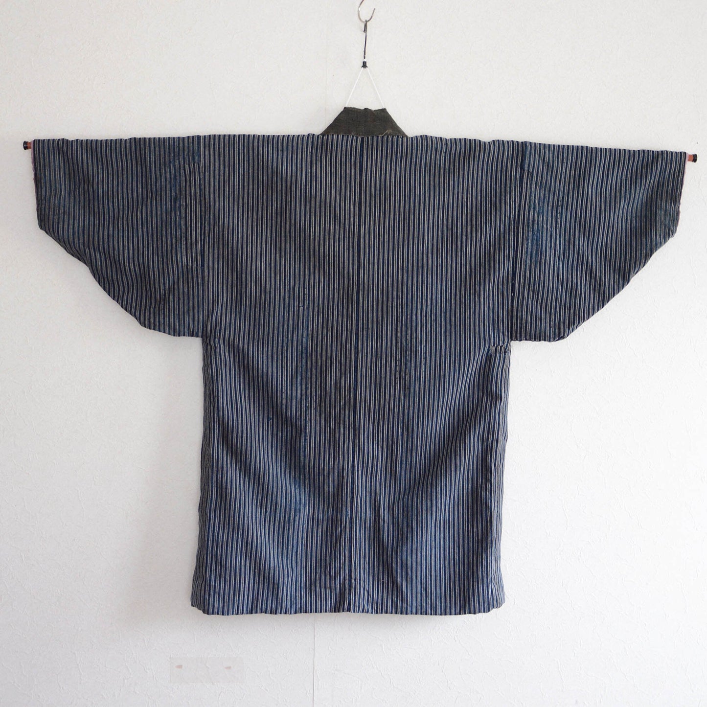 Noragi Jacket Indigo Dyed Kimono Japanese Fabric Cotton Vintage Crazy Pattern