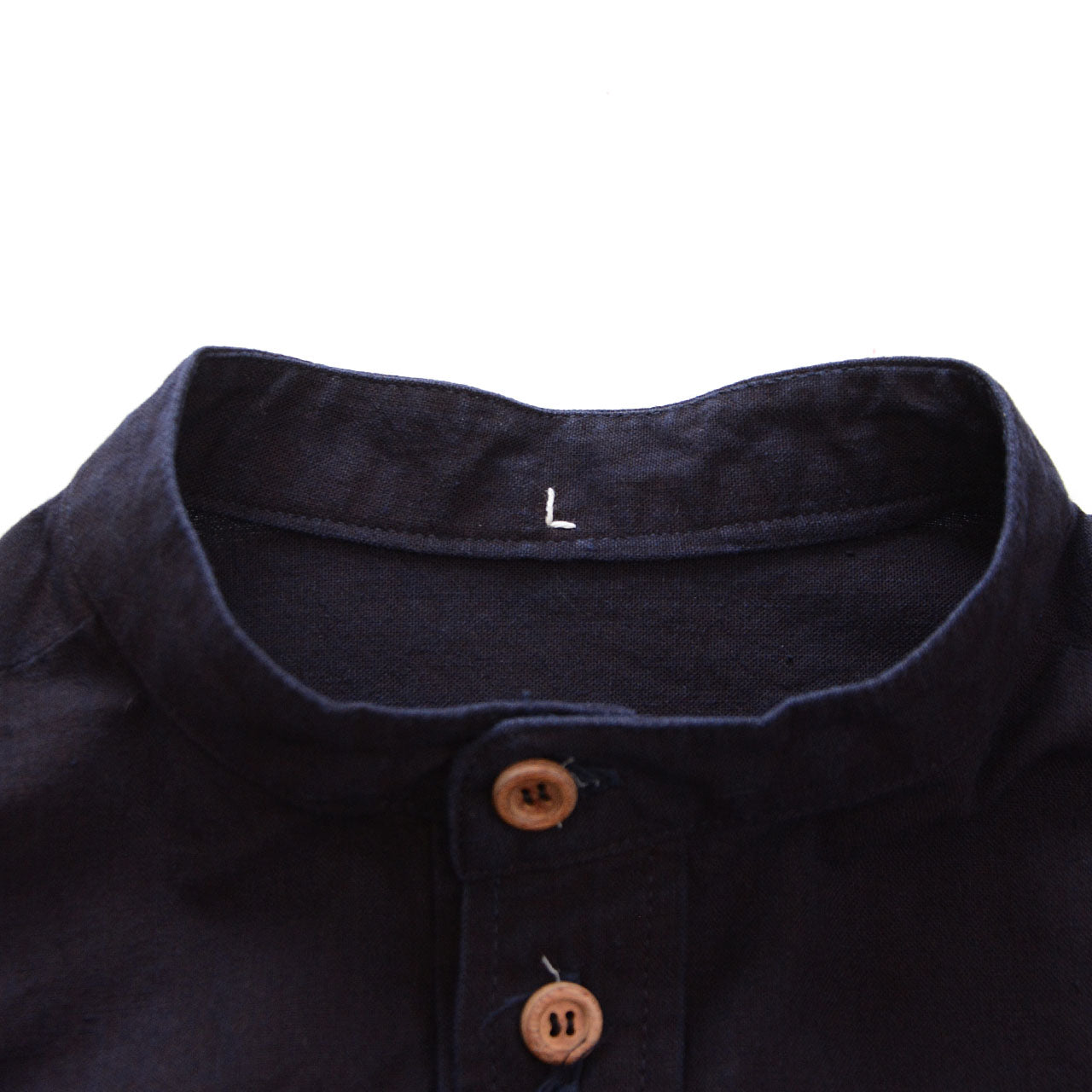 Breathable vintage cotton shirt dyed in deep Japanese indigo