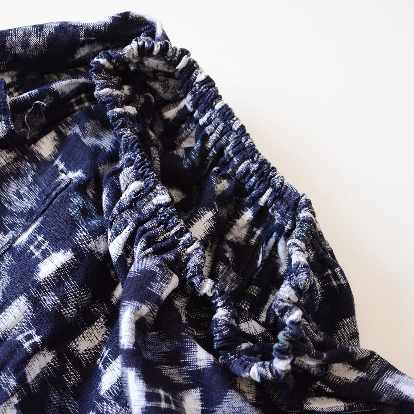 Monpe Pants Noragi Japanese Fabric Cotton Vintage Kasuri Pattern