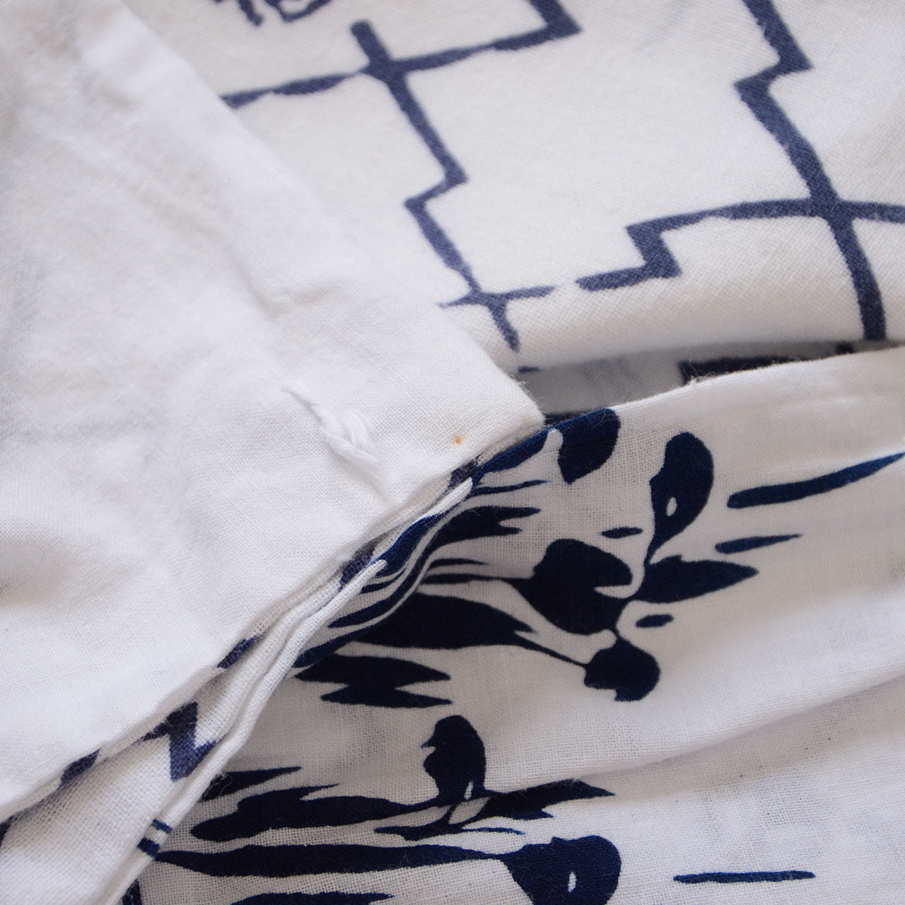 Double-sided Japanese patchwork textile with unique designs