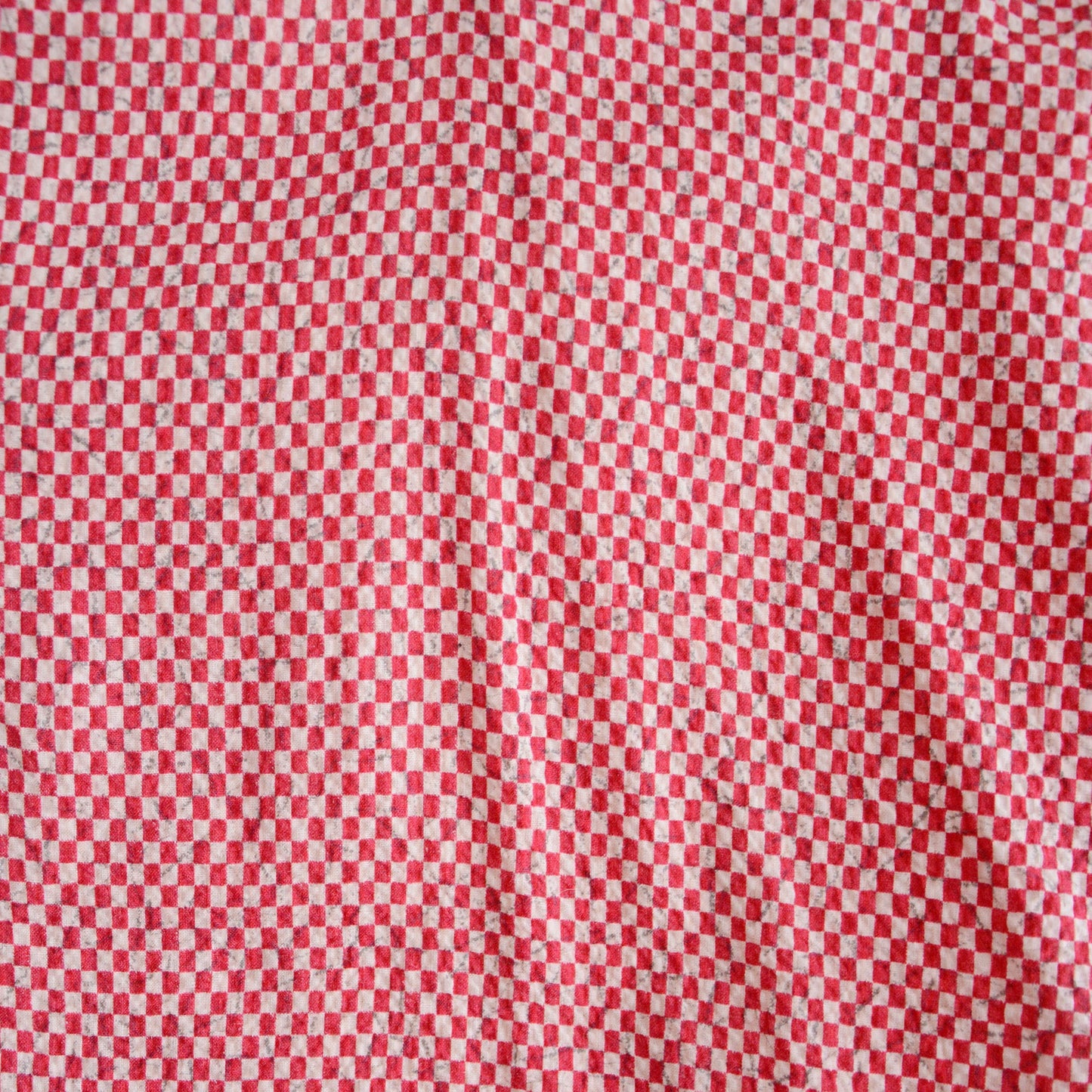 Checkerboard Pattern Kimono Robe Long Cotton Japan Vintage