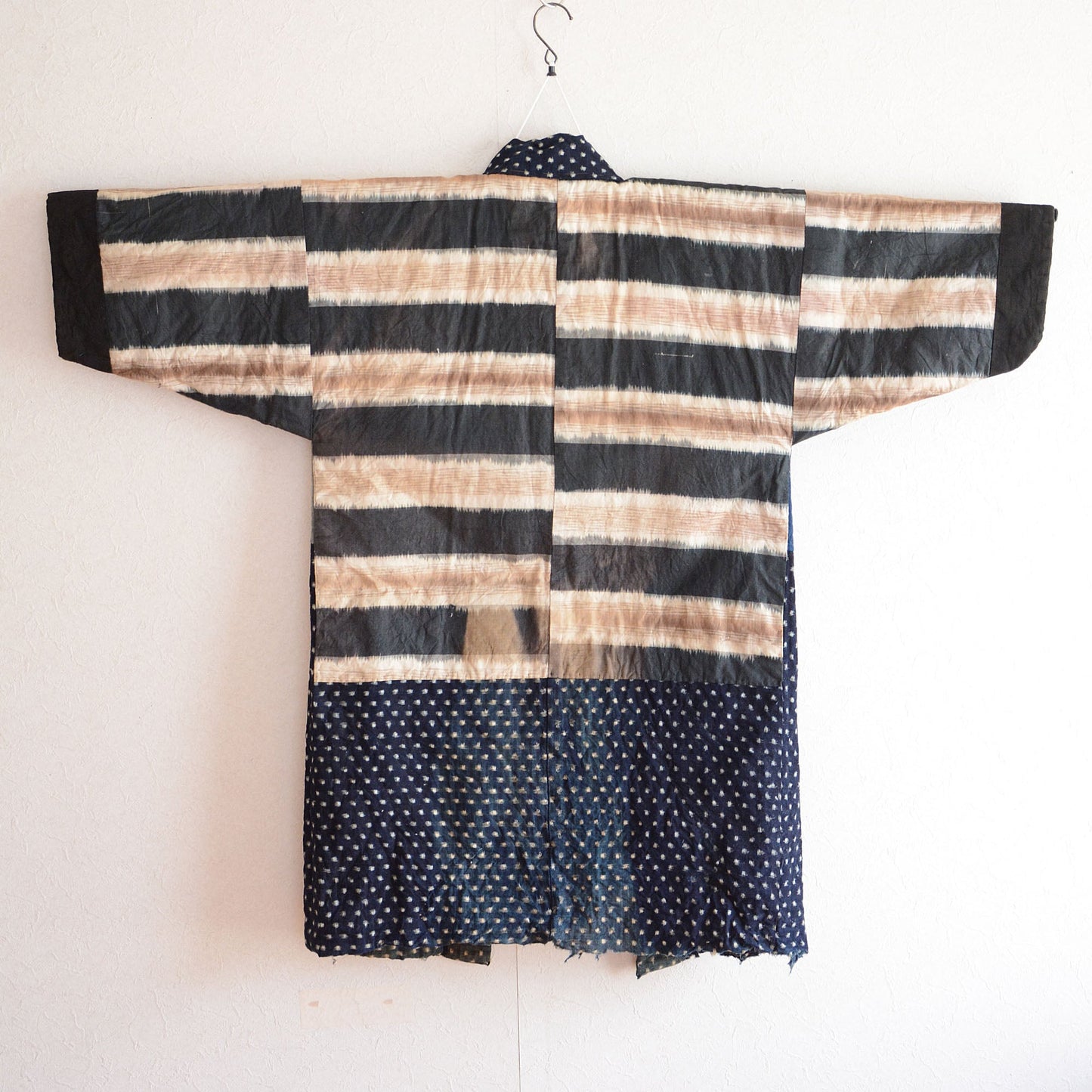 boro hanten jacket haori kimono indigo kasuri fabric japan vintage
