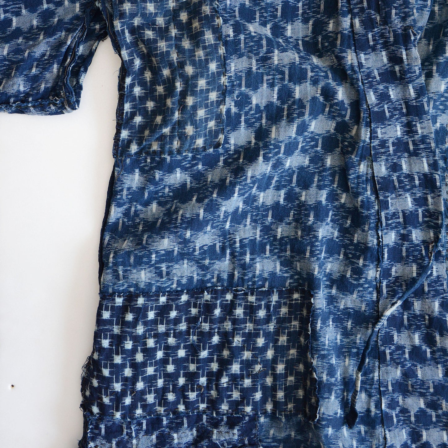 Boro Noragi Jacket Kimono Japanese Fabric Cotton Kasuri Vintage Indigo Crazy Patchwork