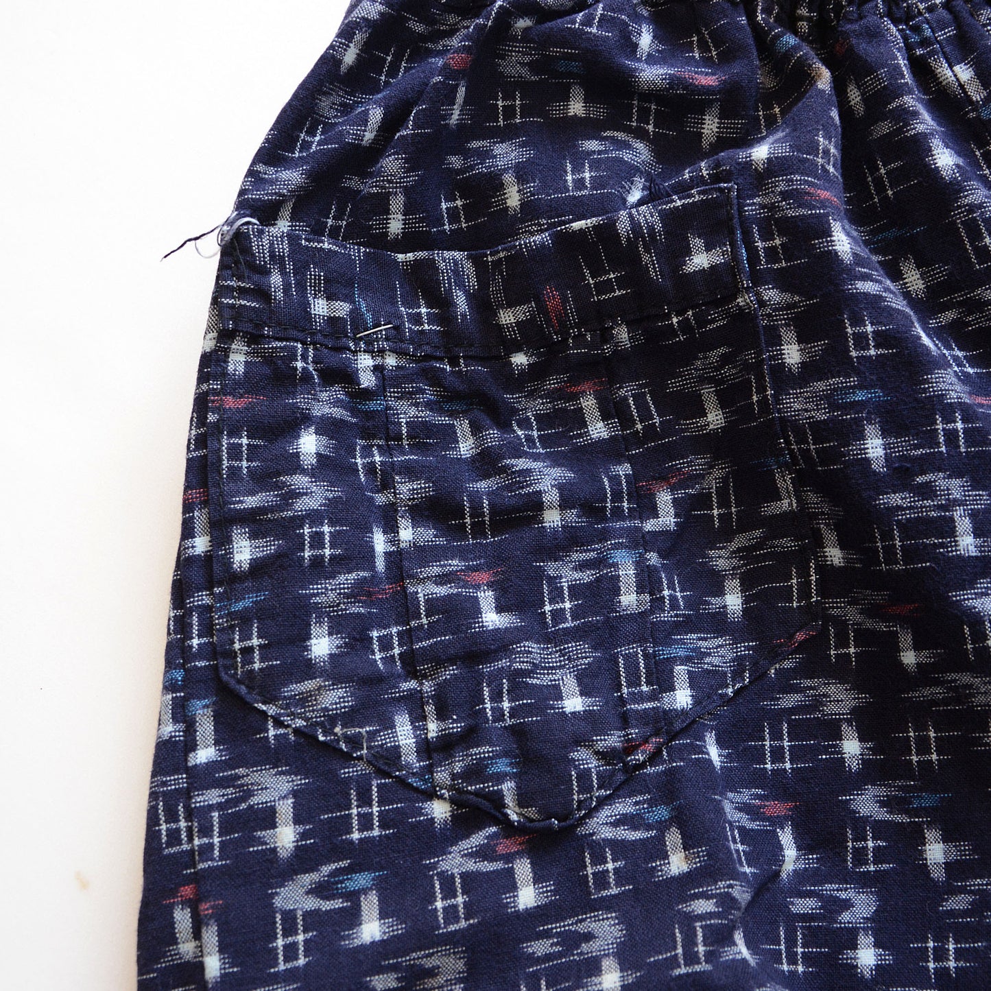 Monpe Pants Noragi Japanese Fabric Vintage Kasuri Pattern