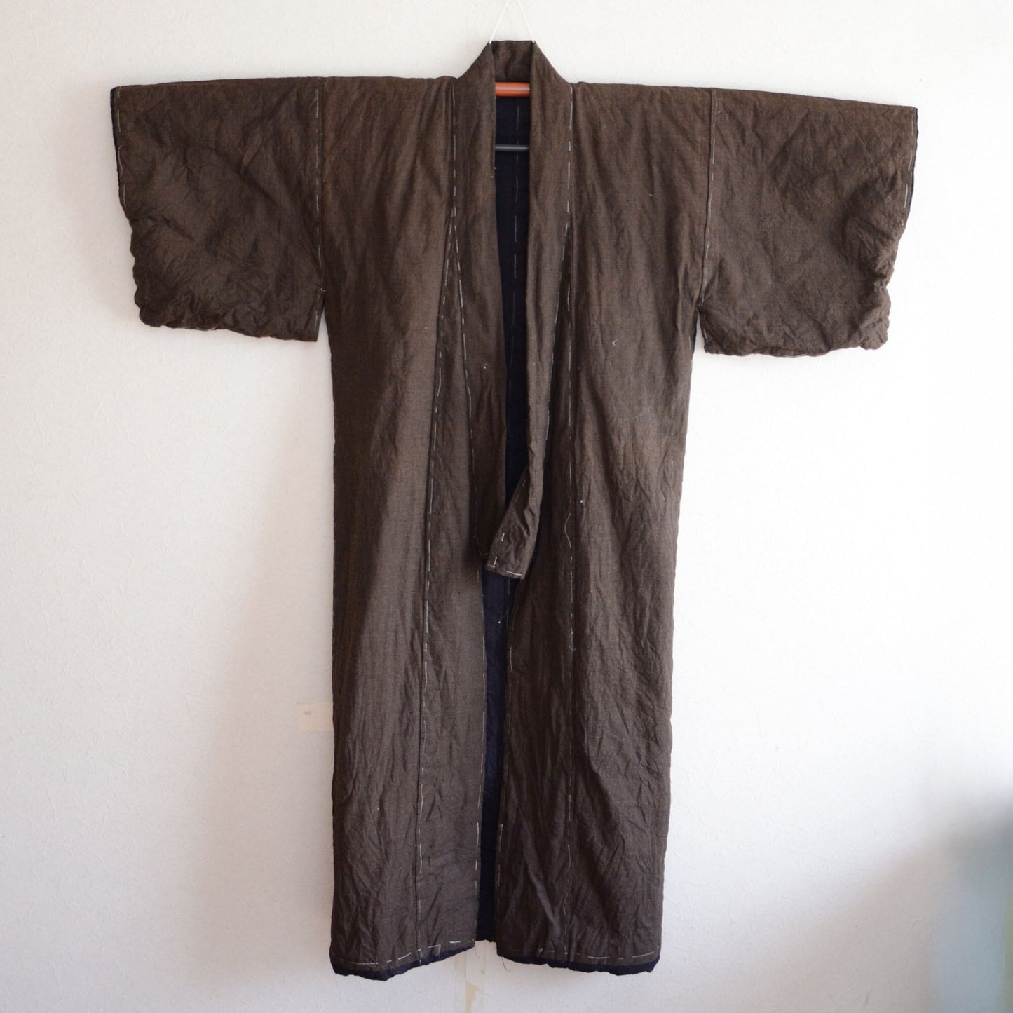 Kimono Padded Jacket Tanzen Indigo Japanese Fabric Cotton Vintage