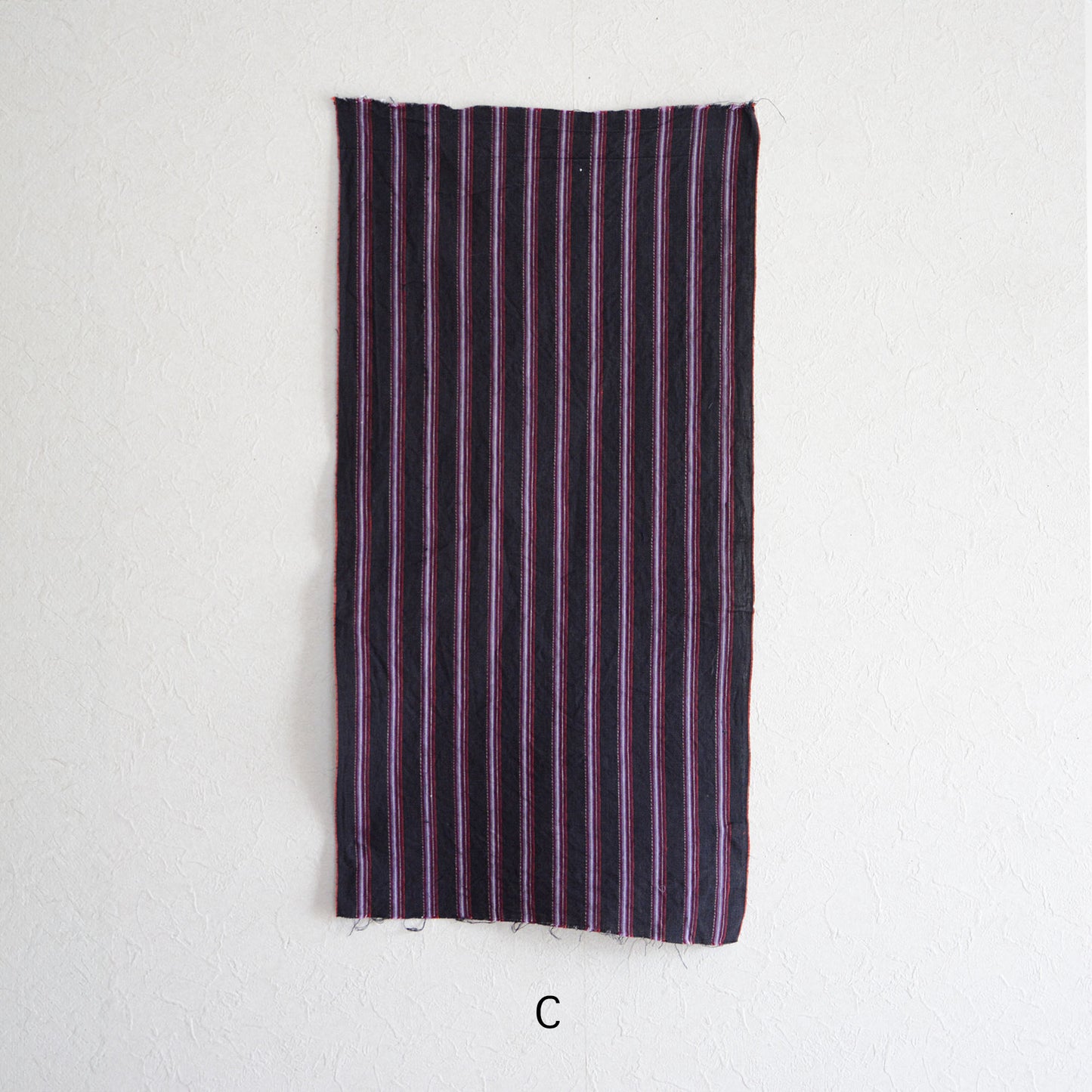 Vintage Japanese Fabric Scraps Set Cotton Stripe Pattern Vintage B12