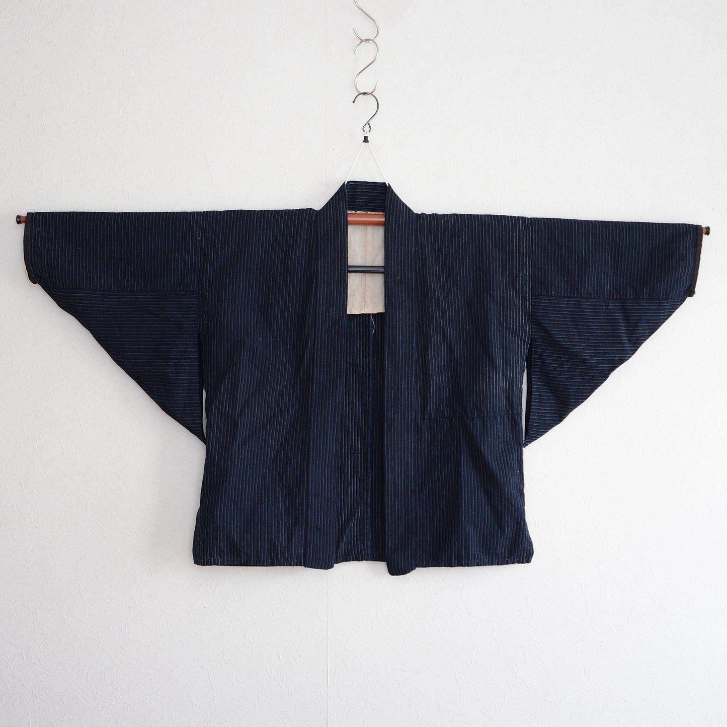 Boro Noragi Jacket Kimono Japanese Fabric Cotton Vintage Patchwork Repair Stripe Pattern
