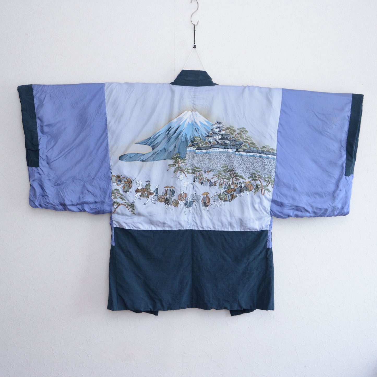 Haori Jacket Men Kimono Japan Vintage japanese Art Mount Fuji Sankin-kotai