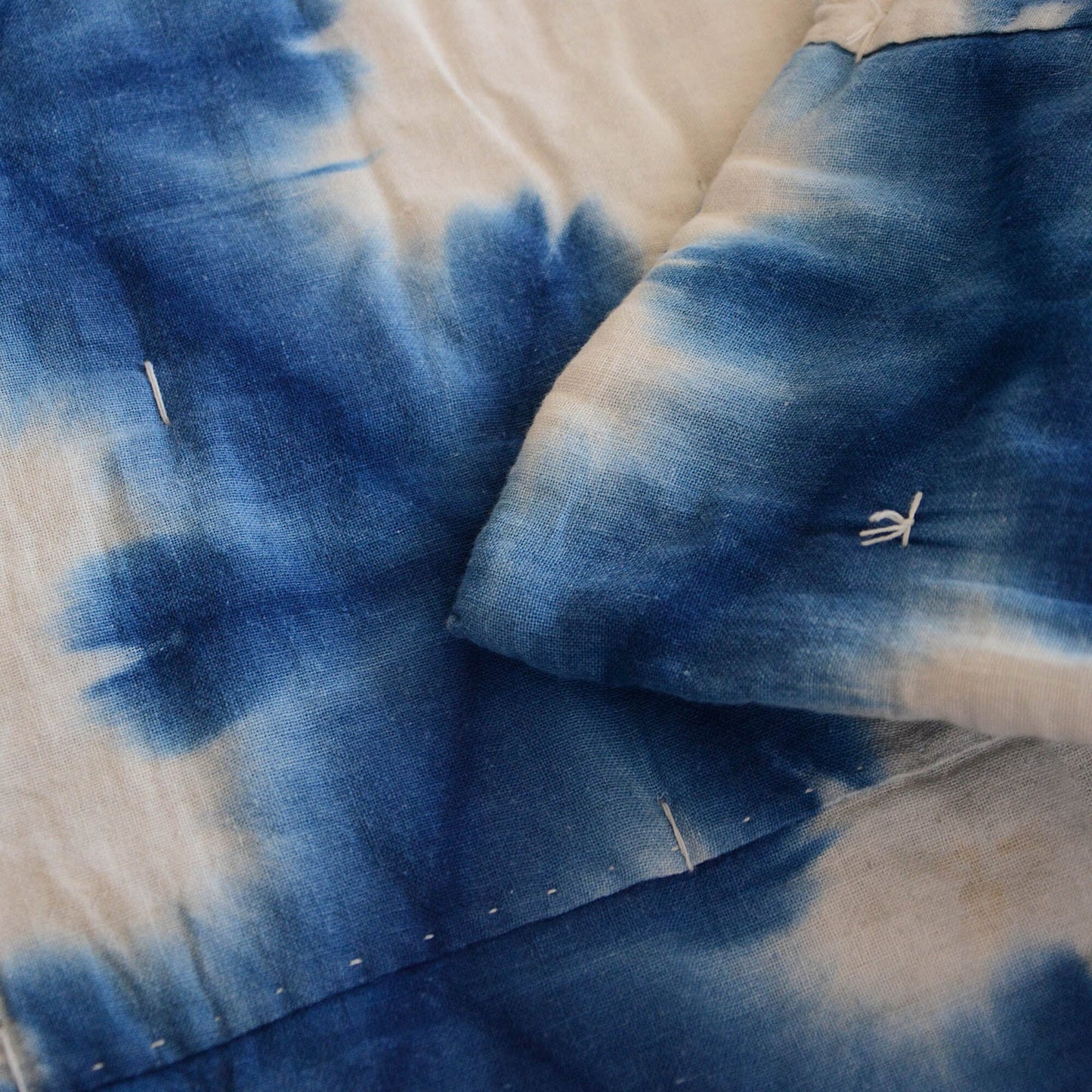 Shibori Fabric Japan Vintage Cotton Textile Cushion Zabuton