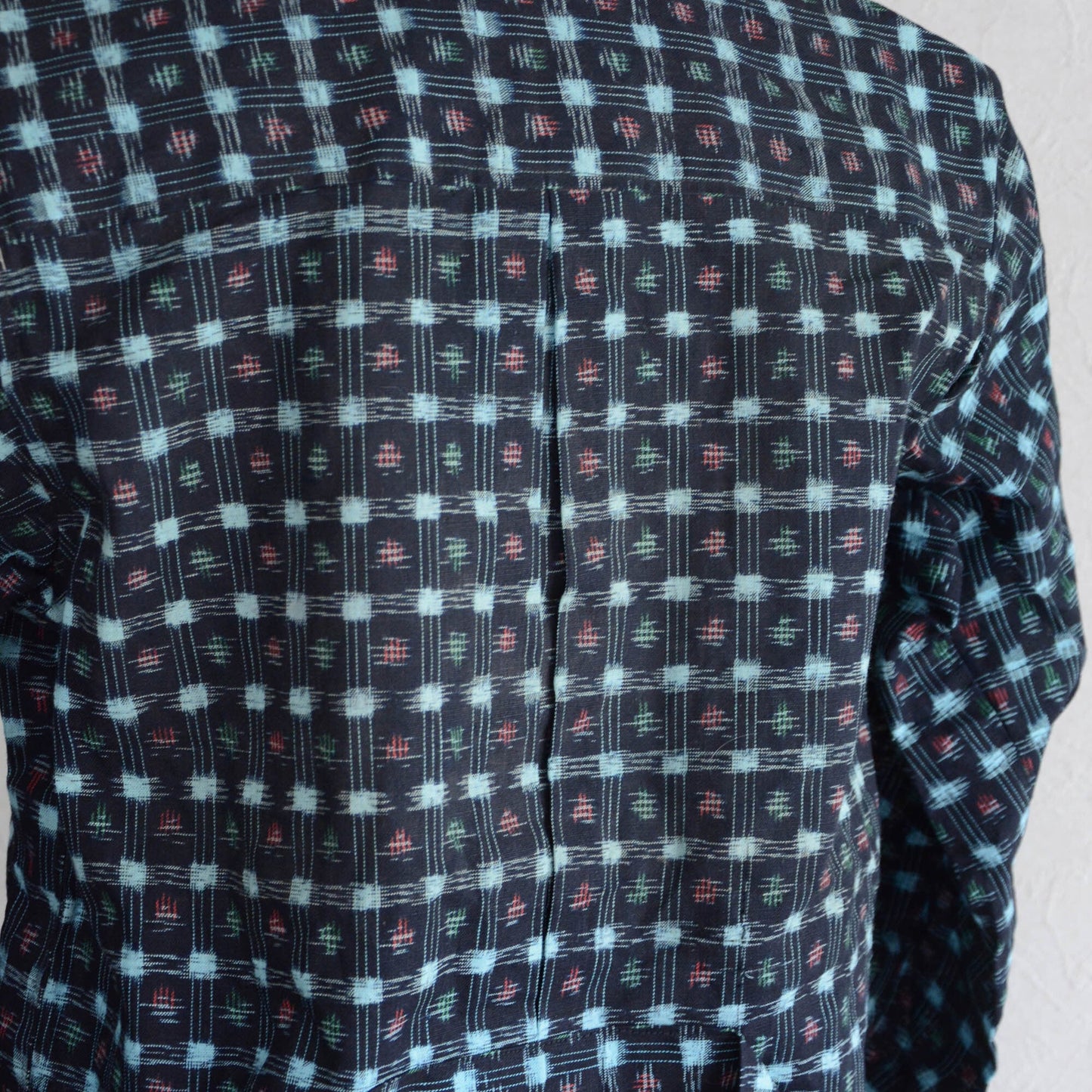 Japanese Fabric Vintage Kasuri Shirt Jacket Cotton Deadstock