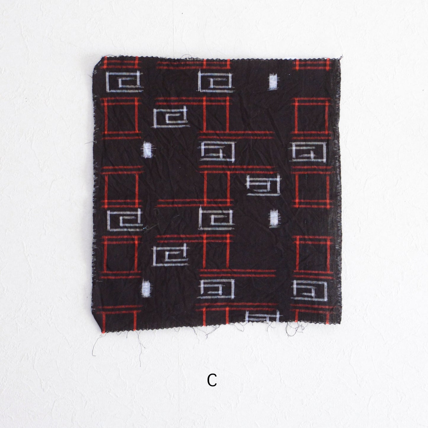 Japanese Fabric Scraps Set Cotton Stripe Kasuri Pattern Vintage B6