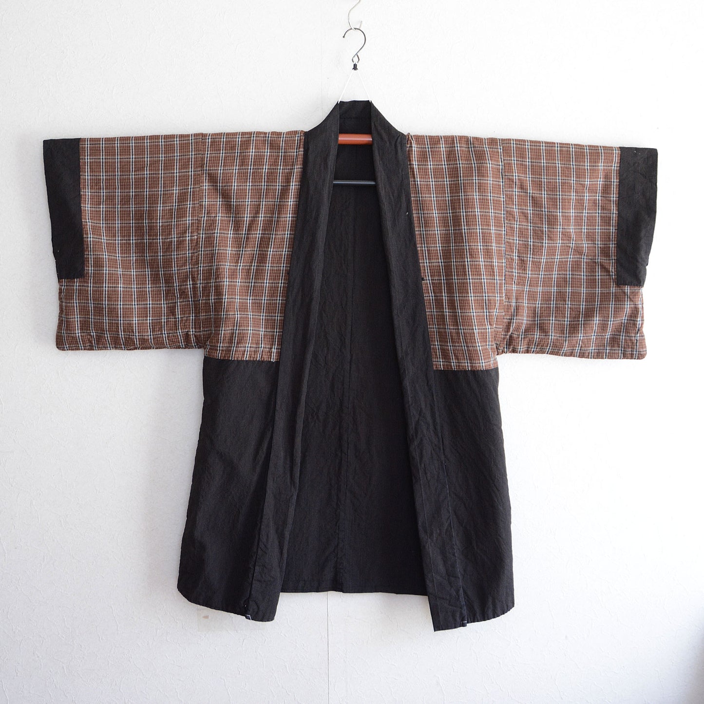 Haori Kimono Japanese For Men Jacket Cotton Vintage Fabric Stripe Pattern