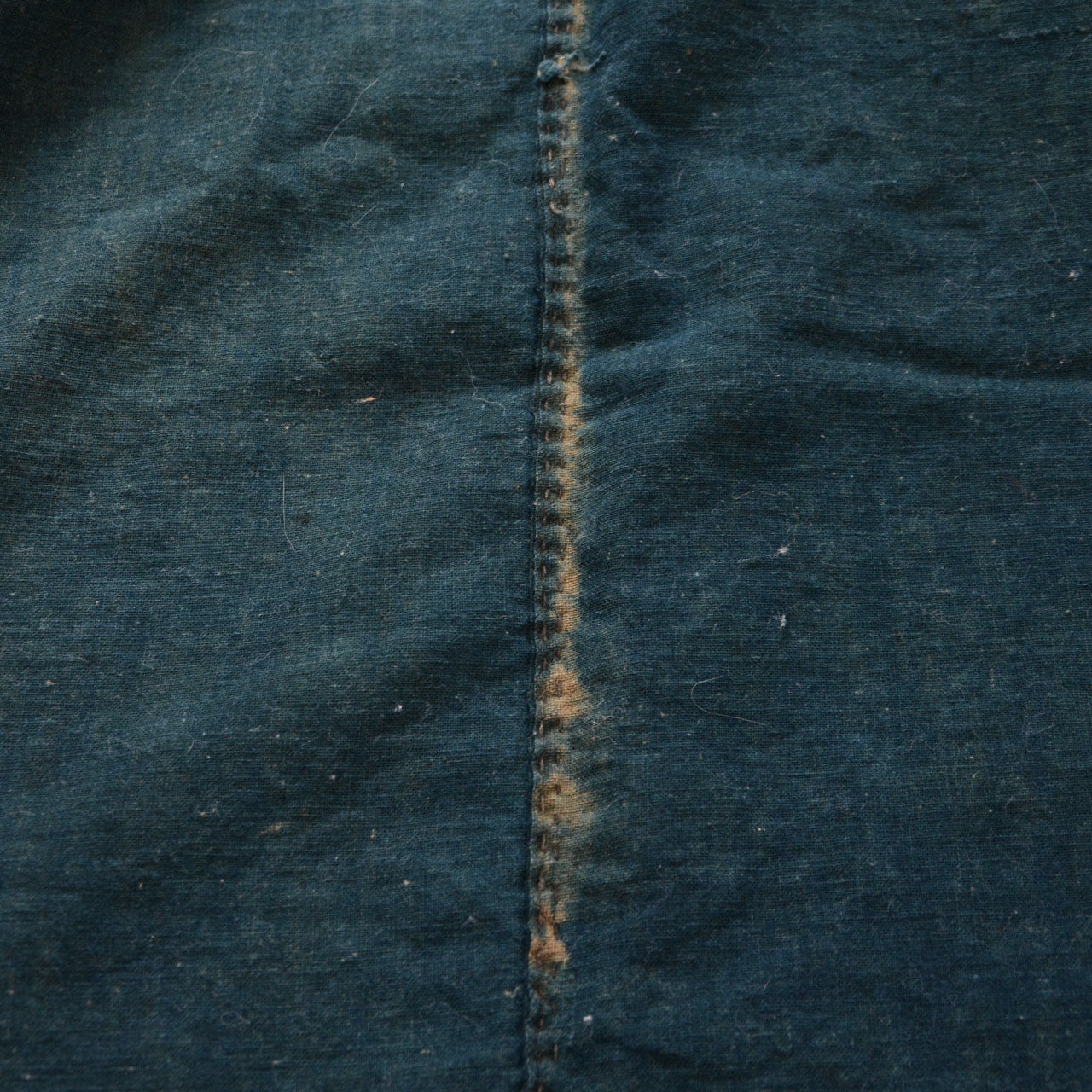 Early Showa period large Japanese furoshiki, antique cotton with unique patina