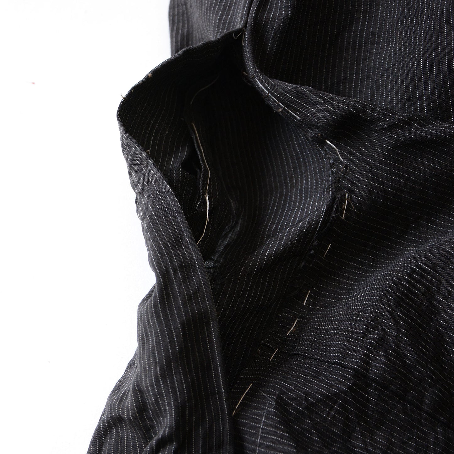 Haori Jacket Men Kimono Japanese Fabric Cotton Vintage Pinstripe Pattern