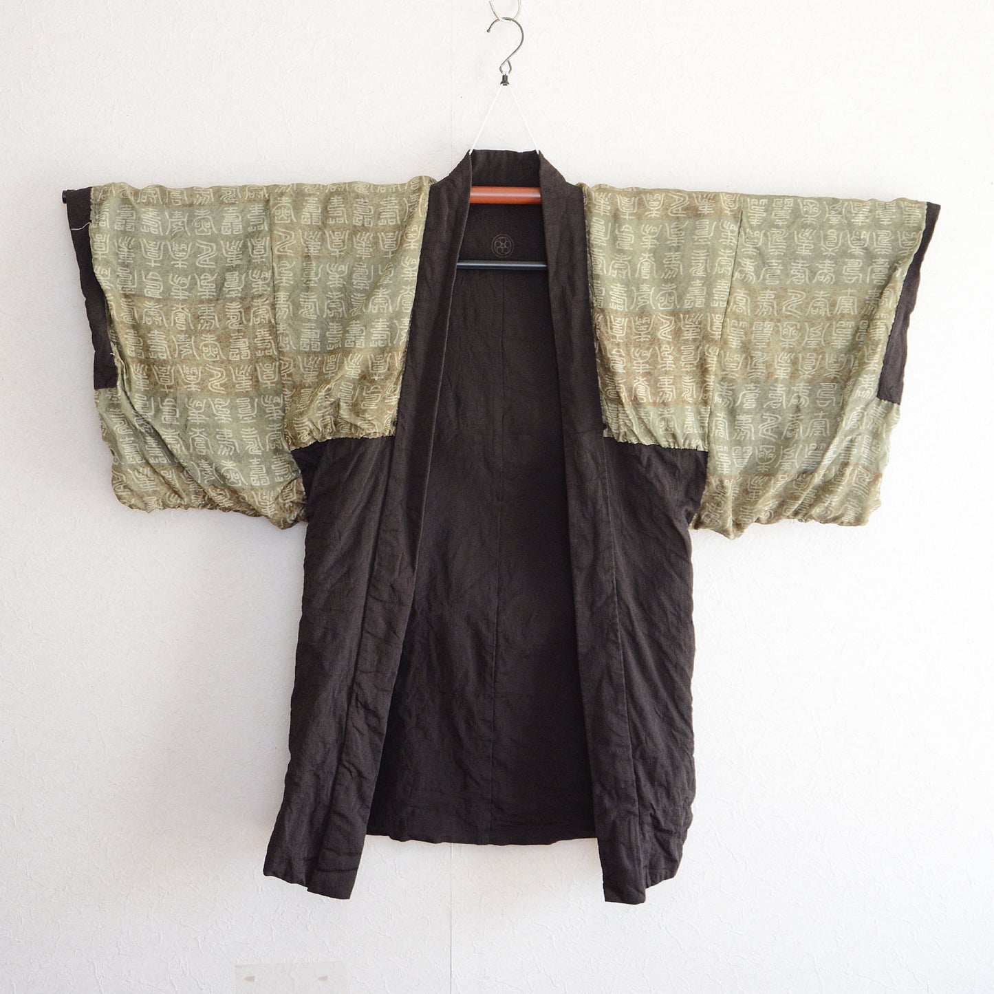 Haori Kimono Japanese Vintage Jacket Chirimen Fabric Uramasari Classical Chinese Lining Montsuki