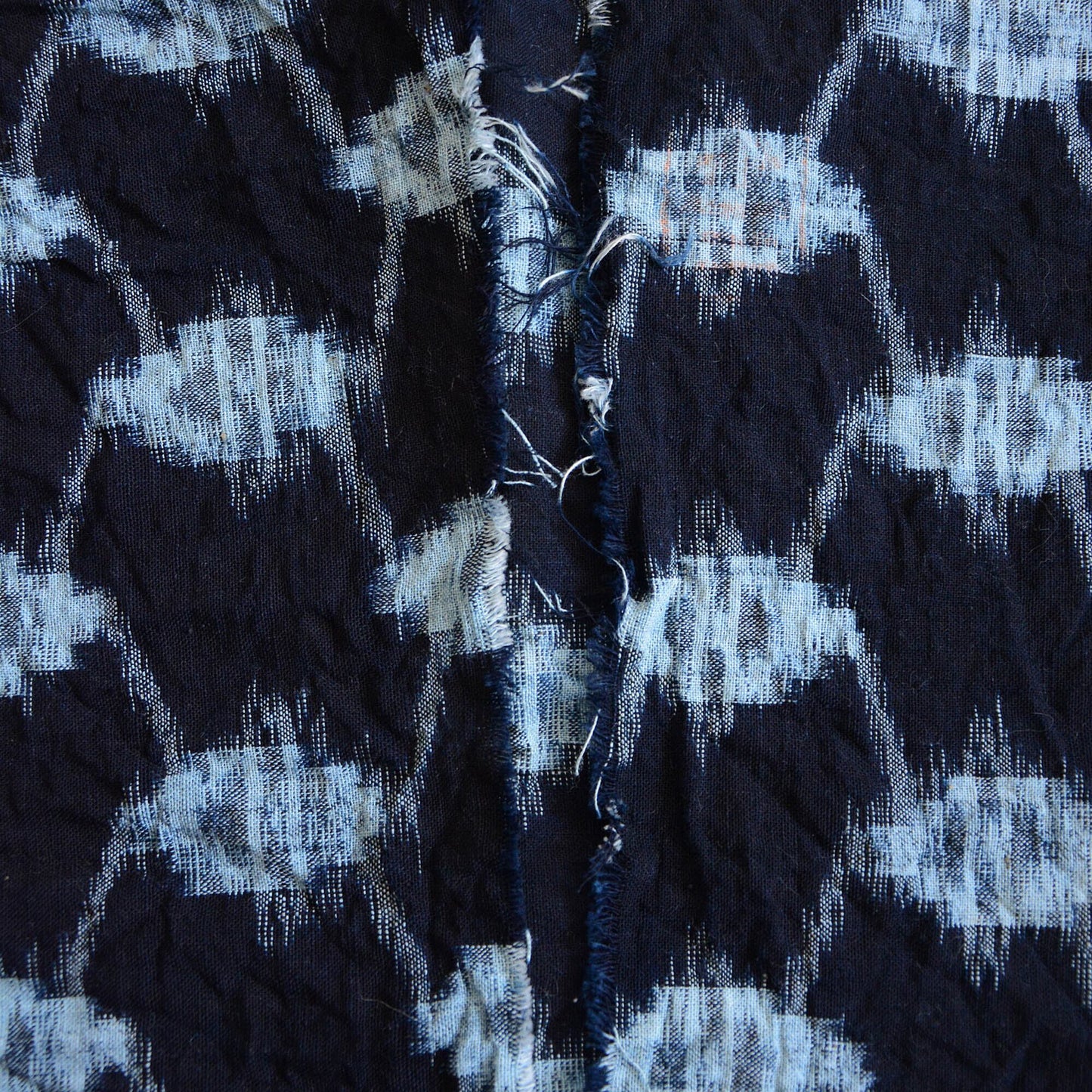 kasuri fabric japan vintage indigo cotton scrap