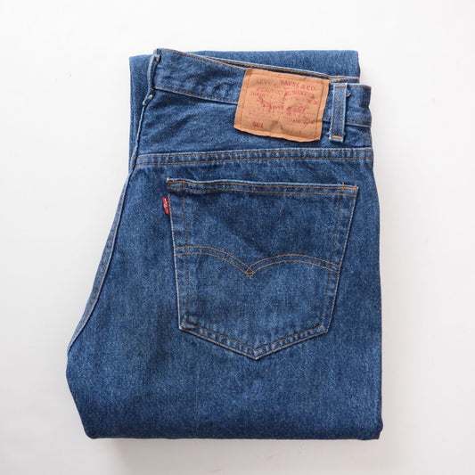 Levi's 501 indigo denim jeans, 1992 USA made, Valencia Factory 555, W33 L36